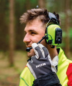 Gehrschutz mit Kommunikation