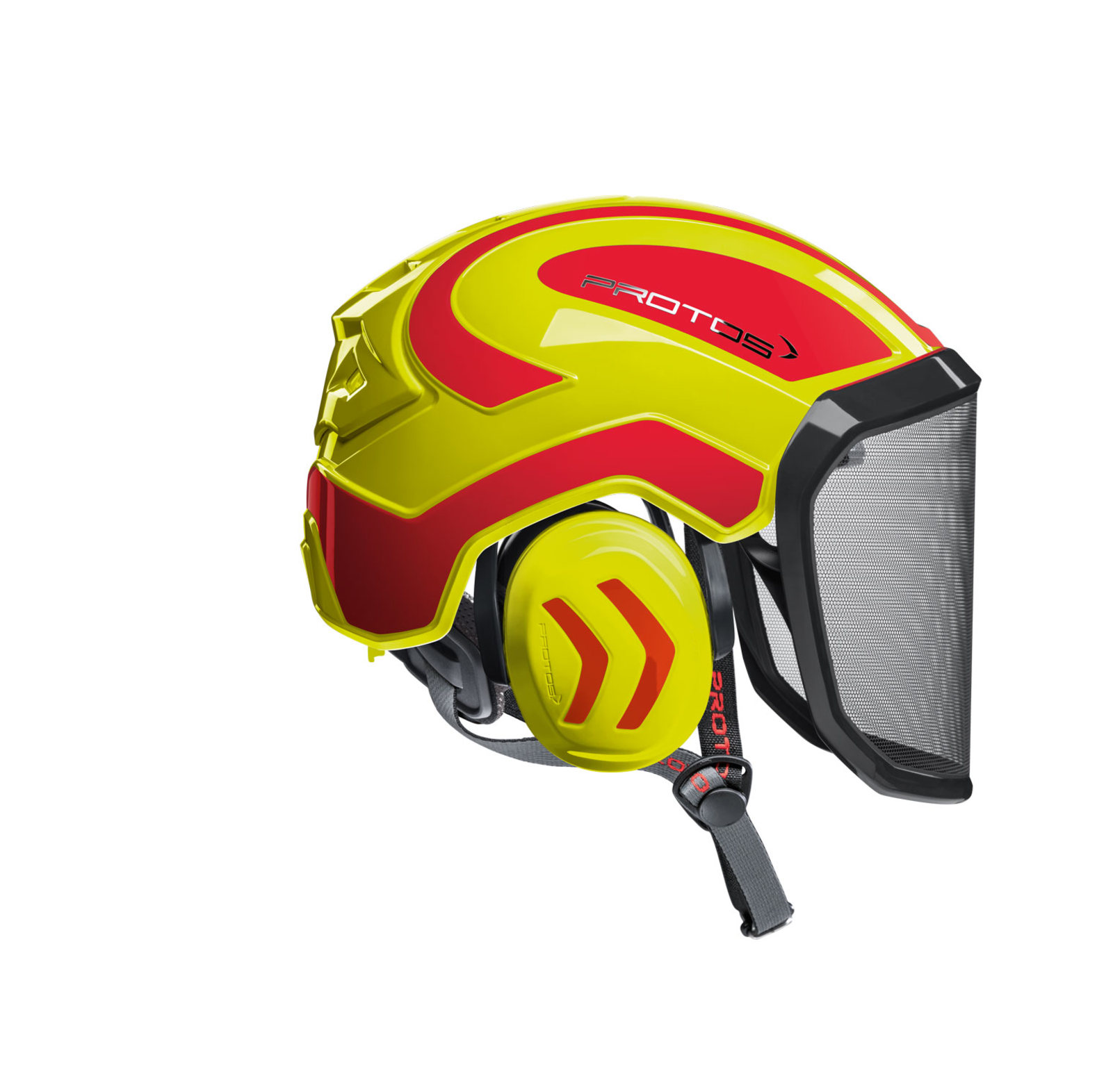  PROTOS Casque forestier / casque de protection KOX Integral Arborist F39 jaune fluo/rouge - commander en ligne chez KOX | XX74133 