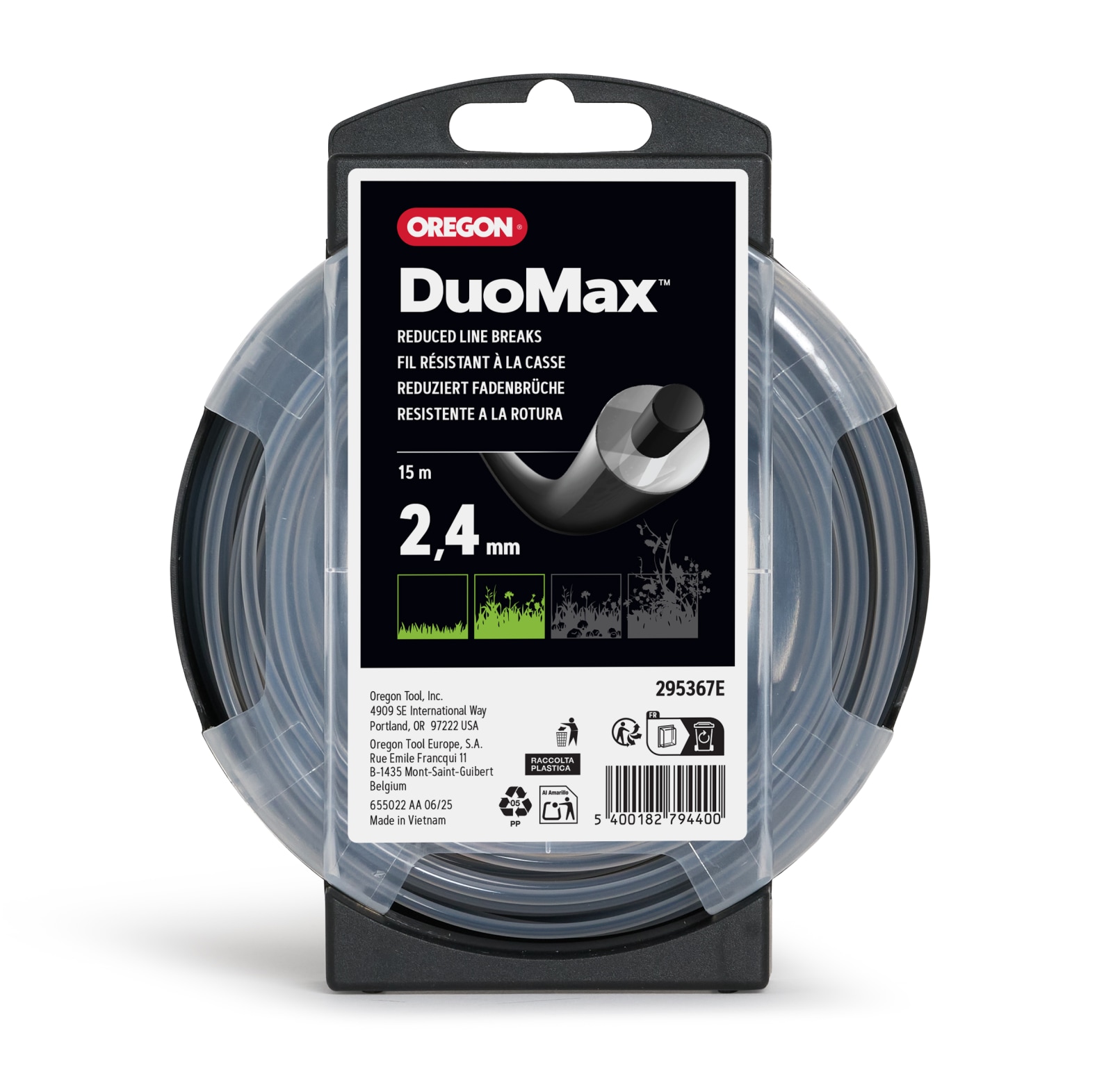 Oregon DuoMax trimmer- en maaierdraden 2, 4 mm diameter, 180 m lengte - bij KOX online bestellen | 295367