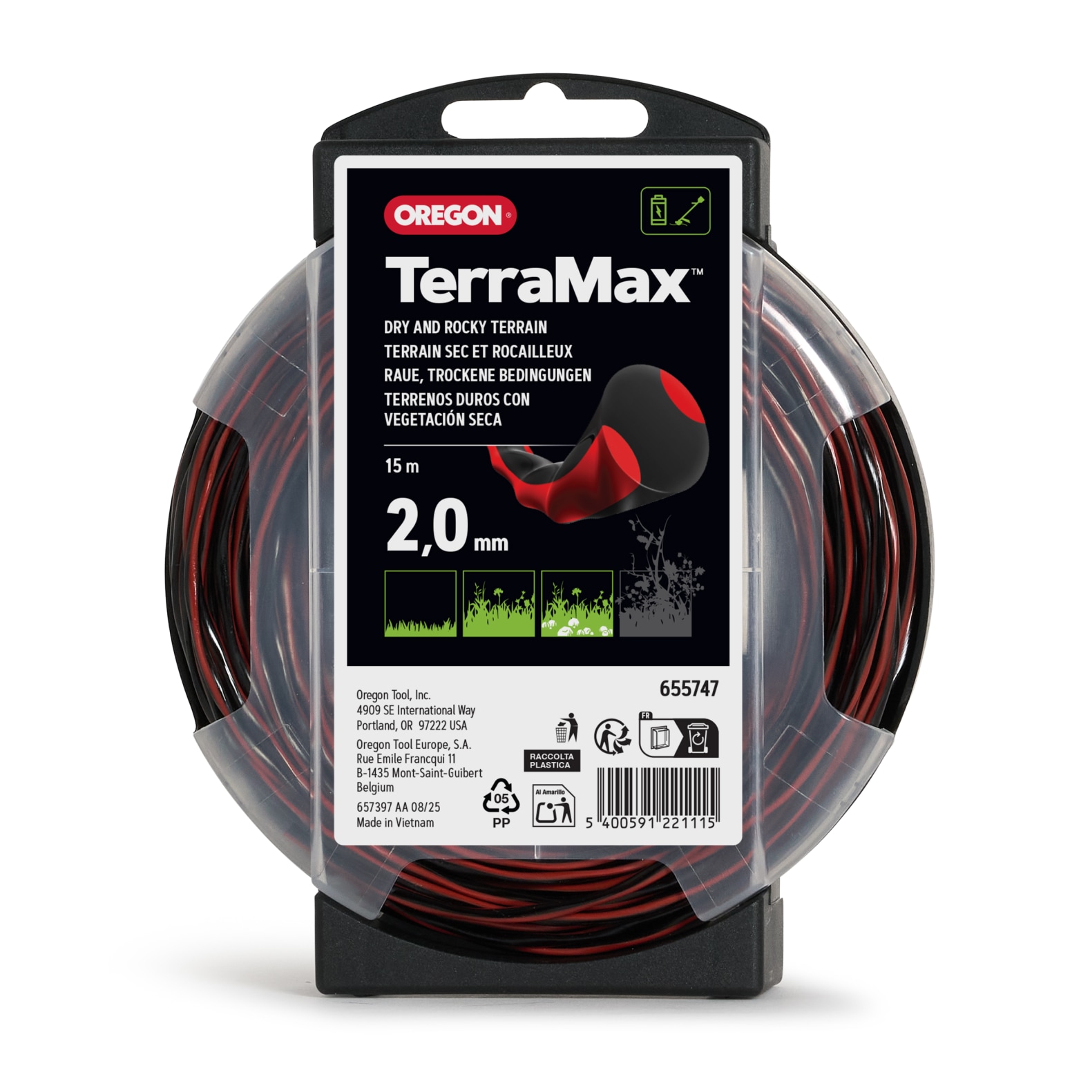 Oregon Freischneidefaden Terramax, 2, 0 mm x 15 m - bei KOX online bestellen | 655747