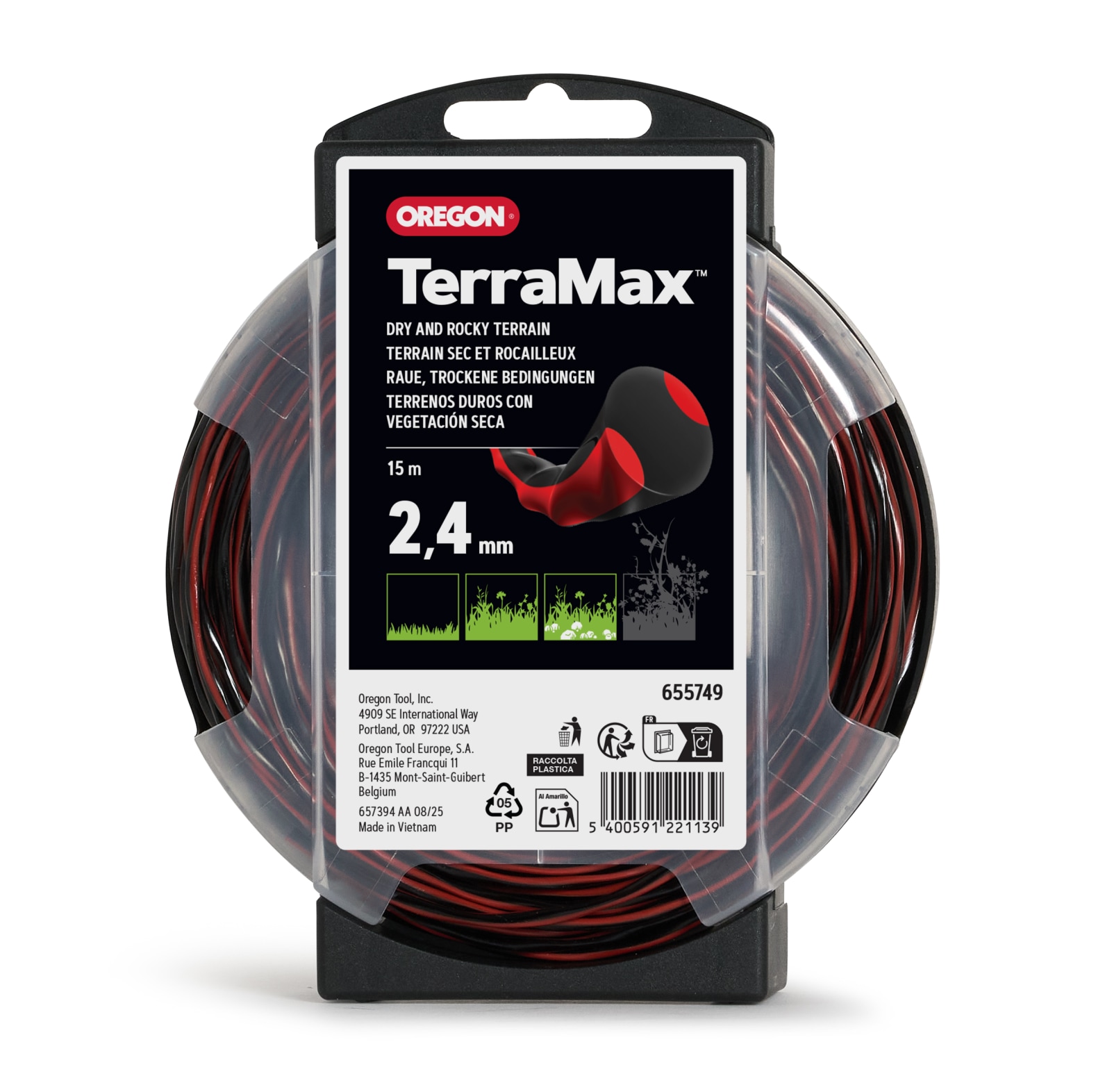 Oregon Freischneidefaden Terramax, 2, 4 mm x 15 m - bei KOX online bestellen | 655749