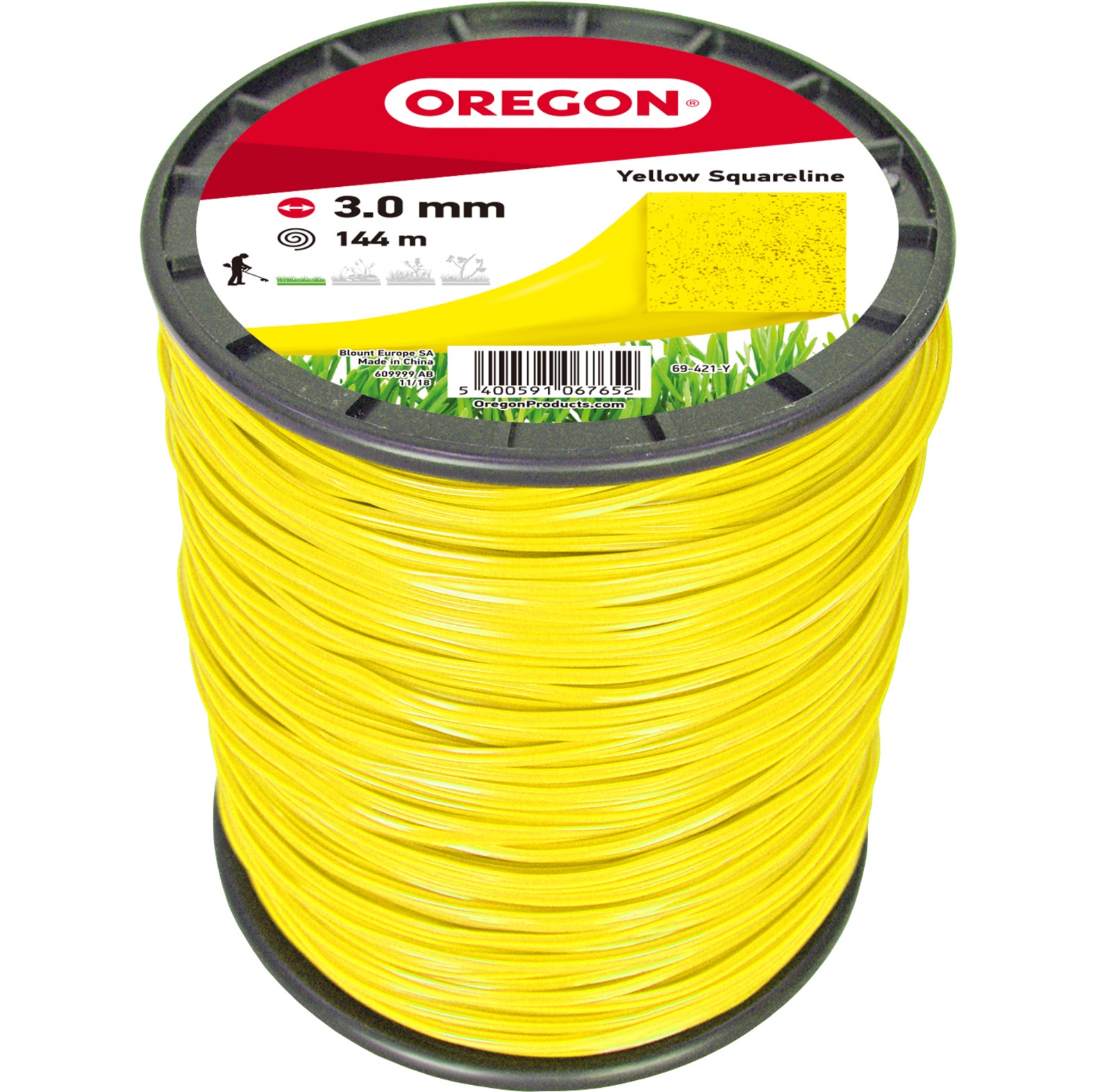  Fil de d�broussailleuse Oregon Yellow Squareline, section carr�e, diam�tre 3, 0 mm, longueur 14 m - commander en ligne chez KOX | 69-421-Y 