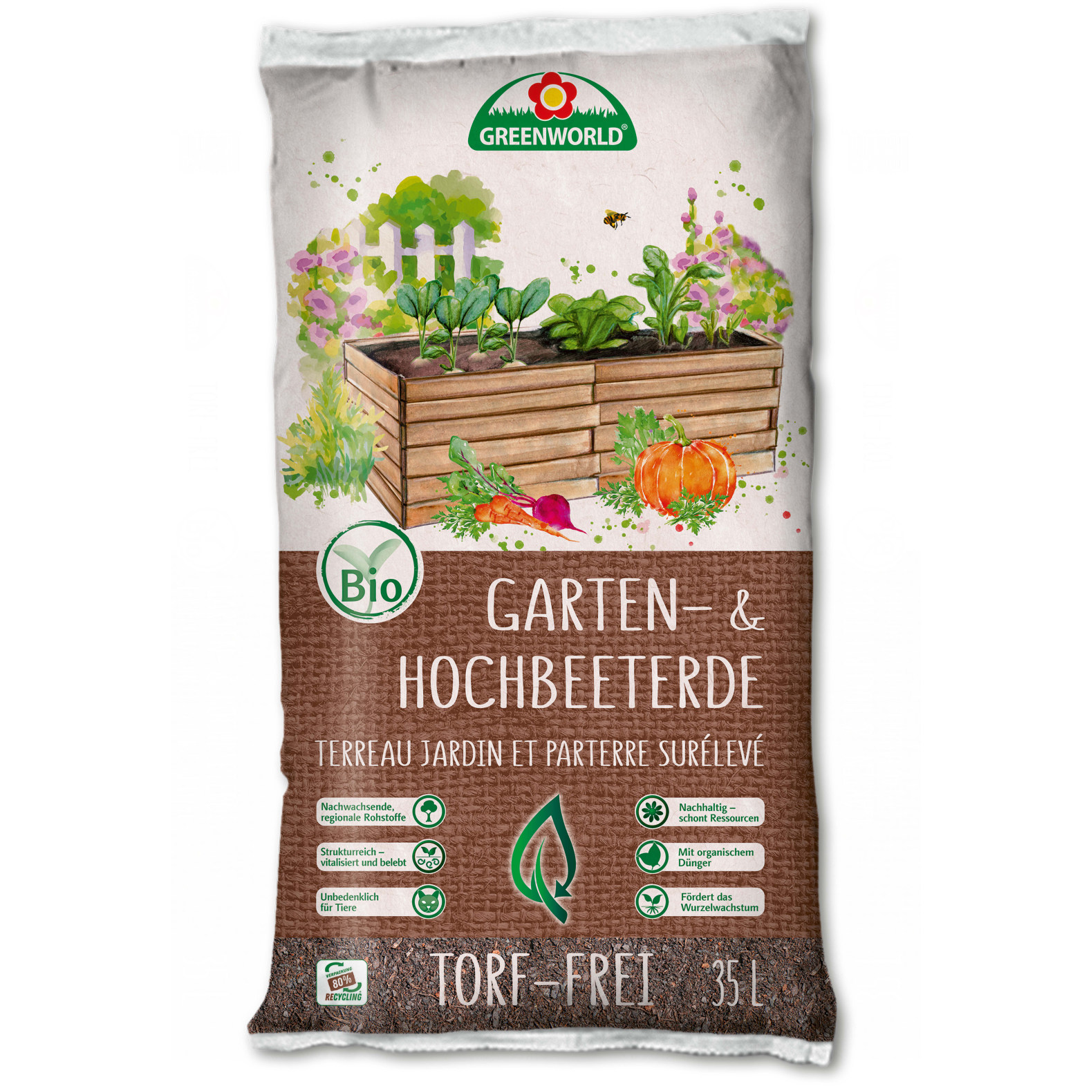  Greenworld Bio Garten- & Hochbeeterde 48 x 35 L - bei KOX online bestellen | XX91344 