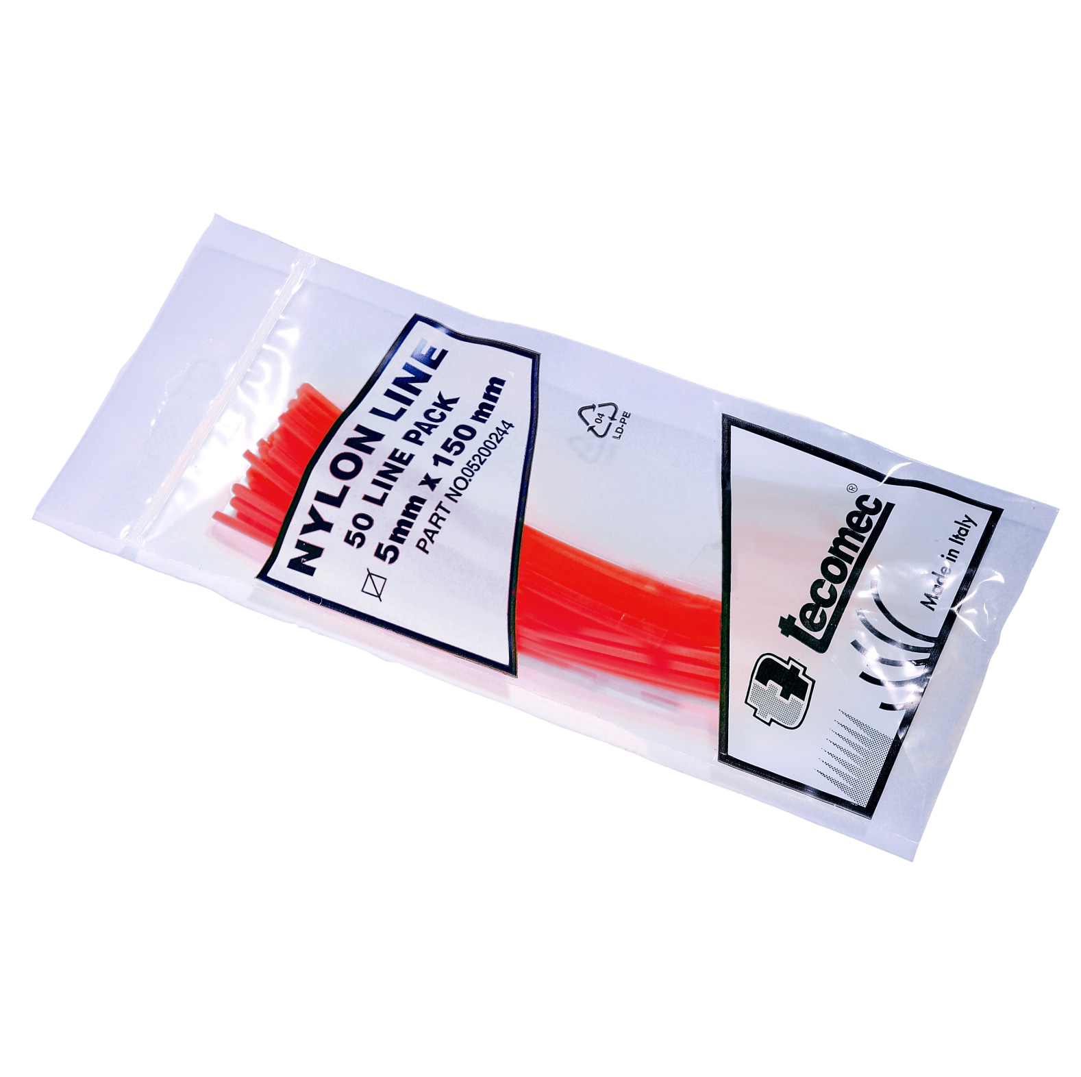Tecomec nylon draadstukken 5 mm voor multifunctionele draadkop OCP140 - bij KOX online bestellen | XX05200244