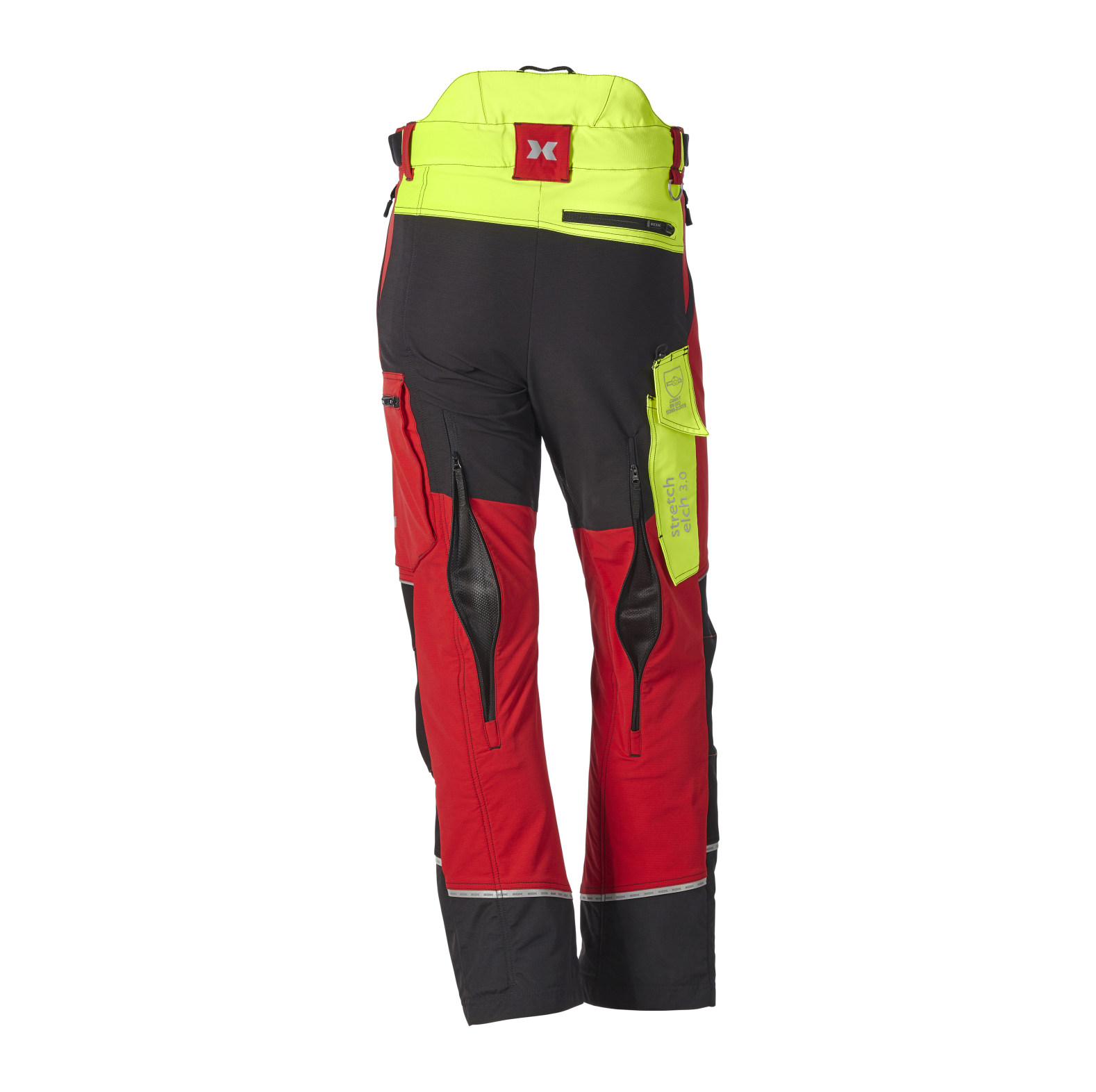 KOX-snijbeschermingsbroek stretch Elch 3.0 rood/geel - bij KOX online bestellen | XX71236