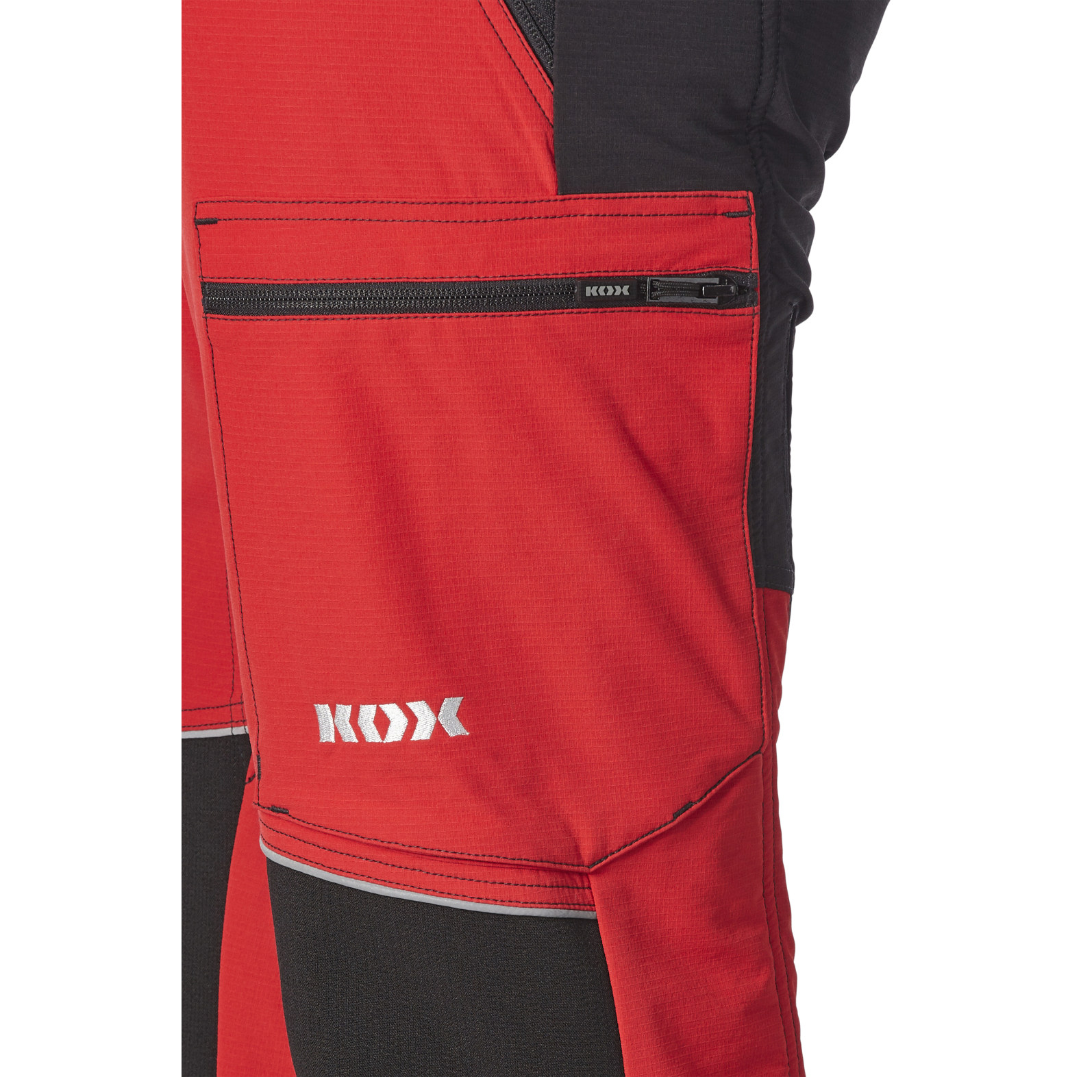 KOX-snijbeschermingsbroek stretch Elch 3.0 rood/geel - bij KOX online bestellen | XX71236