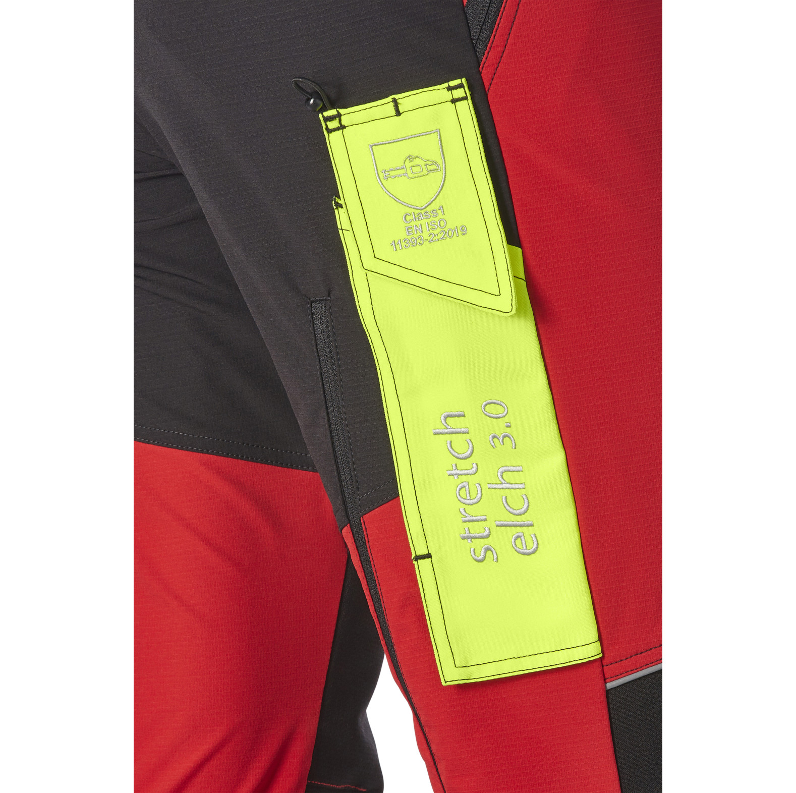 KOX-snijbeschermingsbroek stretch Elch 3.0 rood/geel - bij KOX online bestellen | XX71236