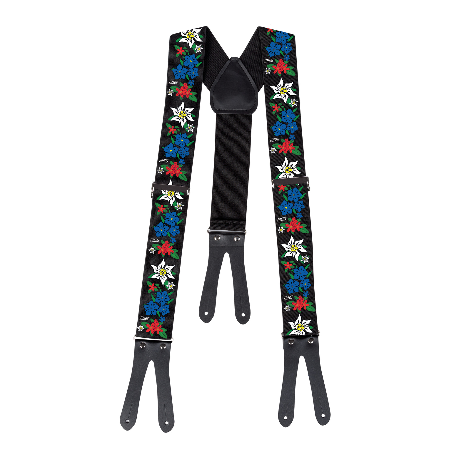 PSS Hosentr�ger Alpenflower mit Kn�pfen Schwarz - bei KOX online bestellen | XX72528