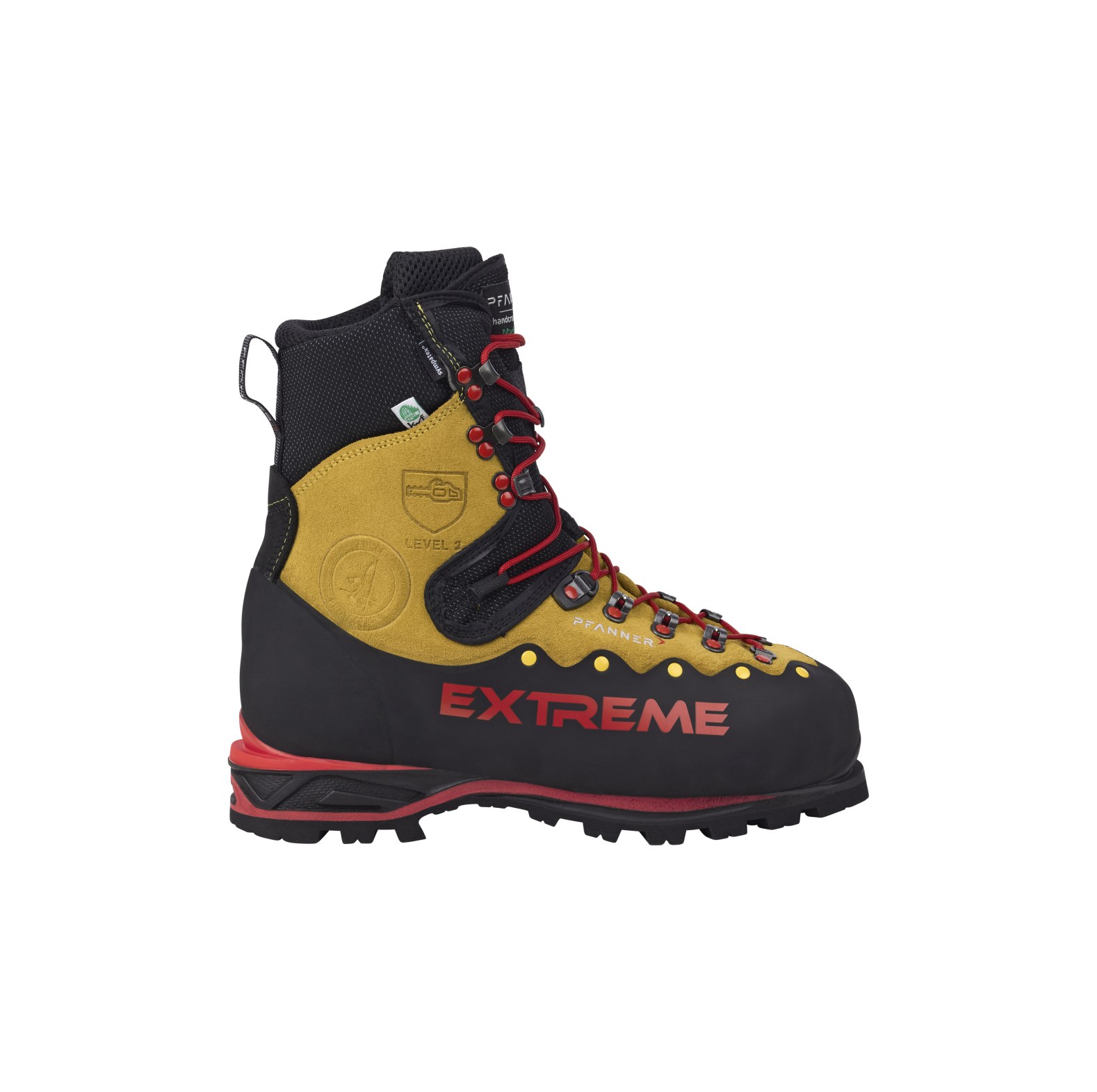PFANNER Schnittschutzstiefel Zugspitze Extreme schwarz gelb, Gr��e 39 - bei KOX online bestellen | XX73143-39