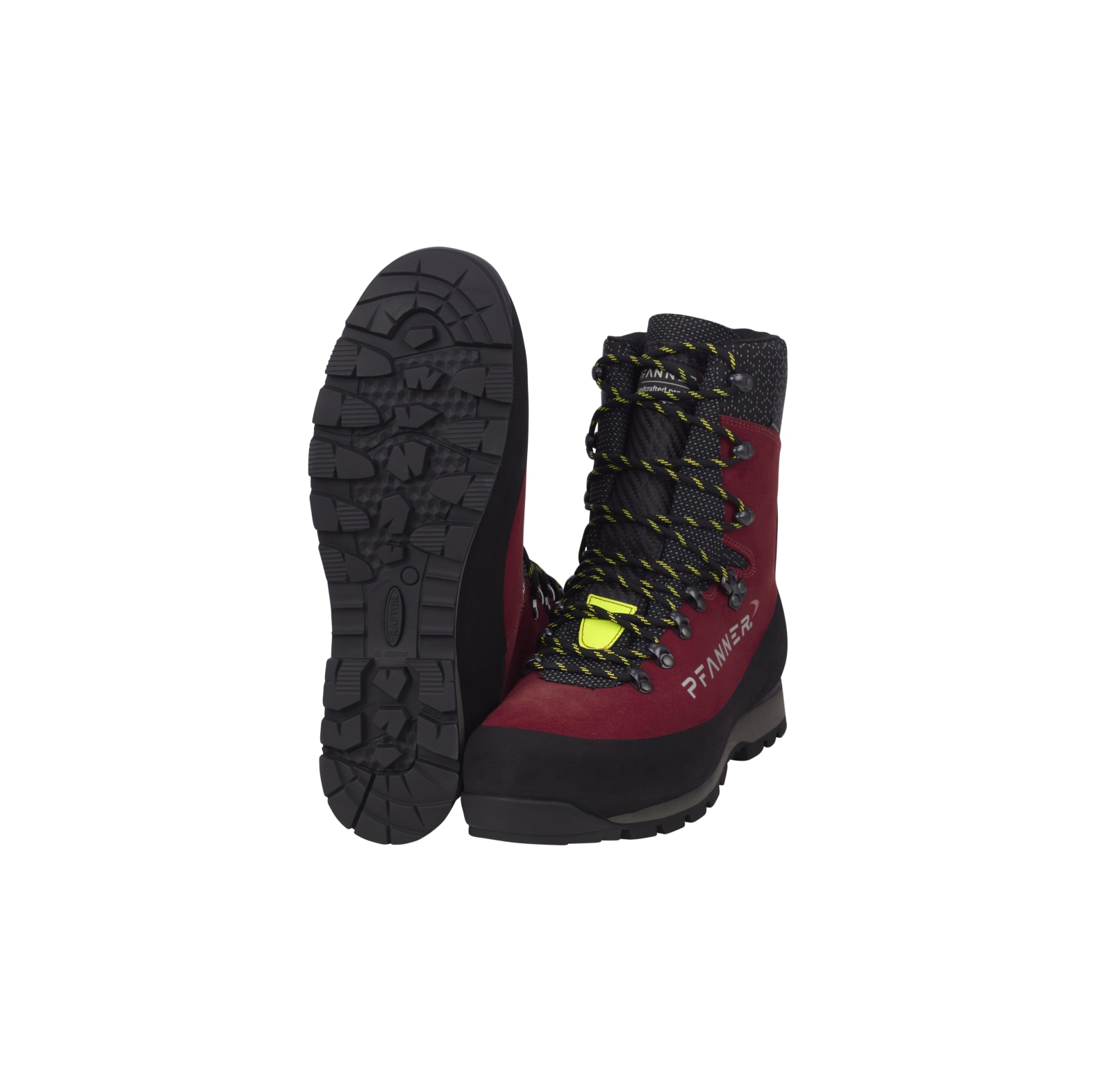 PFANNER Schnittschutzstiefel Nanoshield Silvretta Schwarz/Rot - bei KOX online bestellen | XX73144