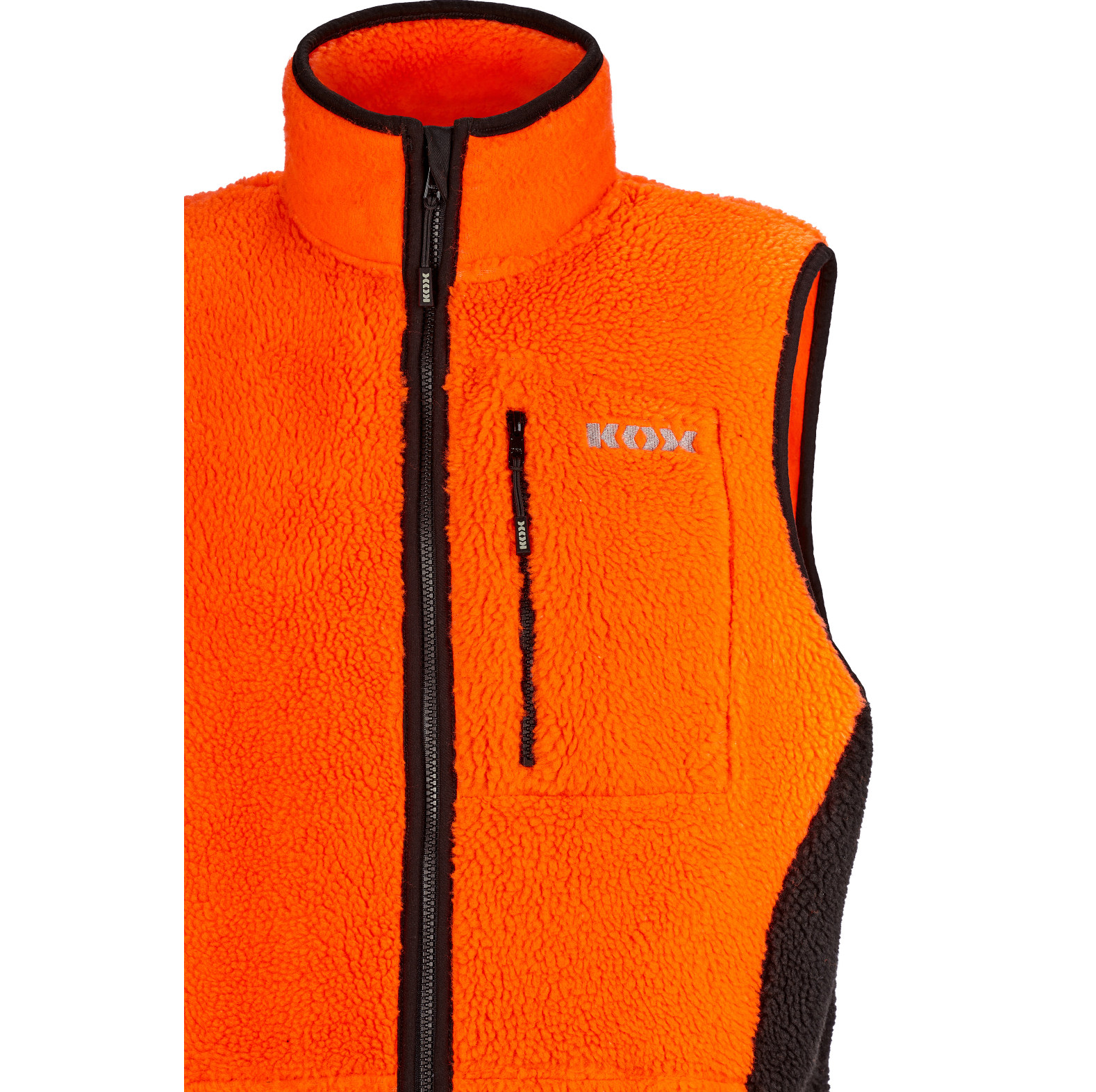 KOX Faserpelz-Weste Orange/Schwarz - bei KOX online bestellen | XX76147