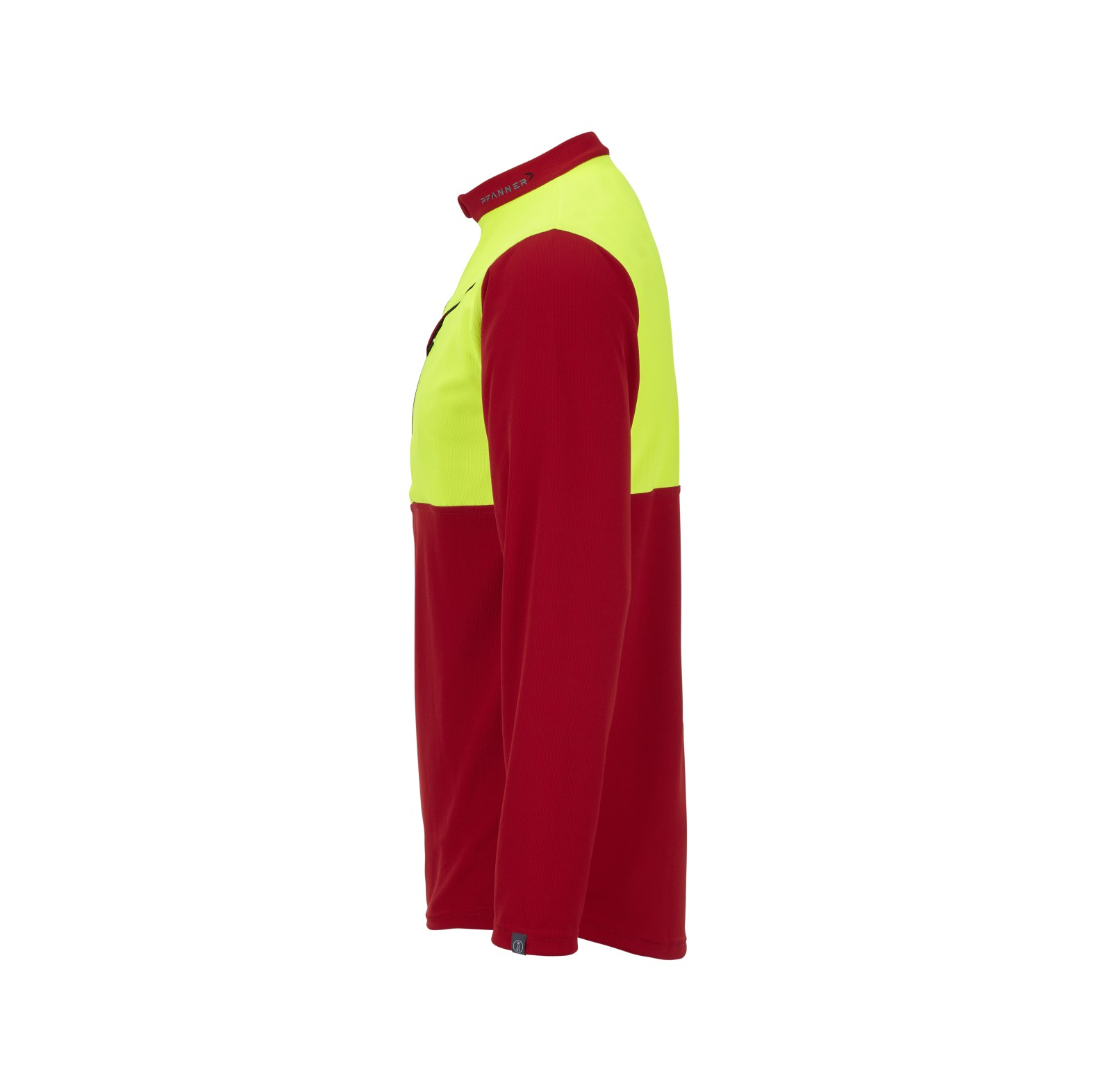 PFANNER Funktionsshirt Zipp Neck Langarm Rot/Neongelb - bei KOX online bestellen | XX77200