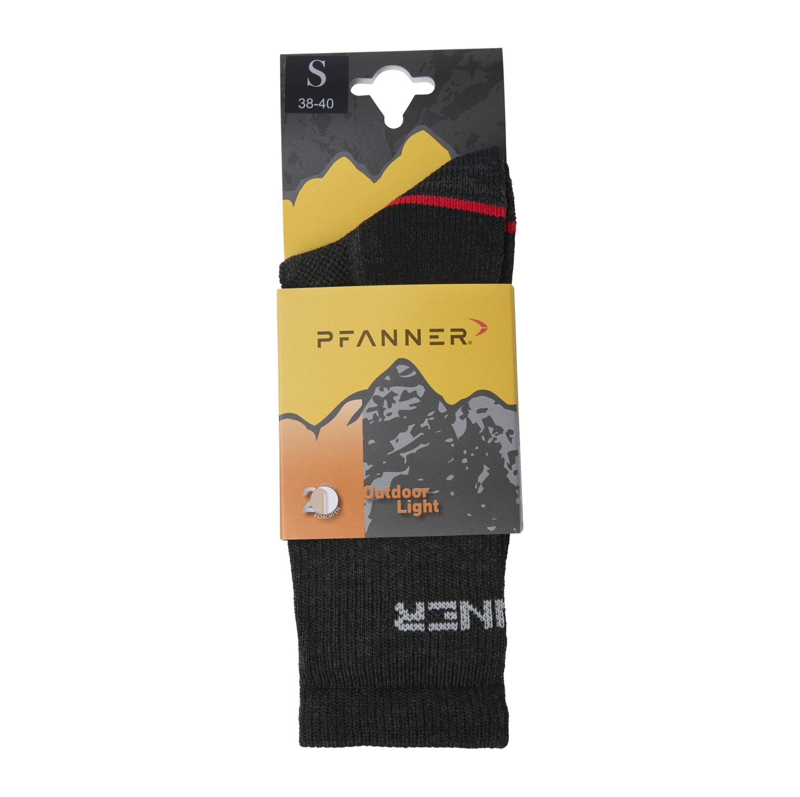 PFANNER Funktionssocken Outdoor Light Schwarz - bei KOX online bestellen | XX77315