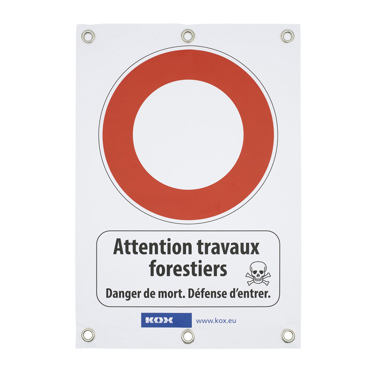  KOX Bannire d’information  pour le bcheronnage et la chasse - commander en ligne chez KOX | XX9732-FR 
