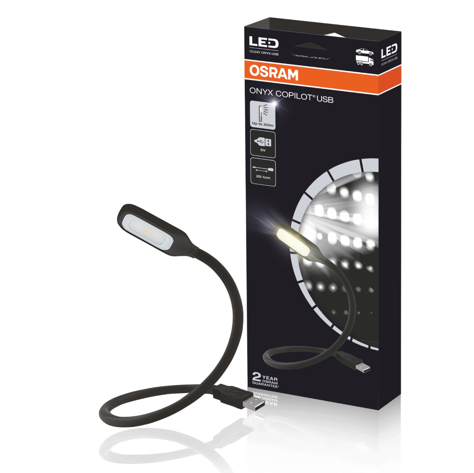 Osram LED Arbeitsleuchte ONYX COPILOT LED-Leselicht mit USB - bei KOX online bestellen | XXASOCOUSB