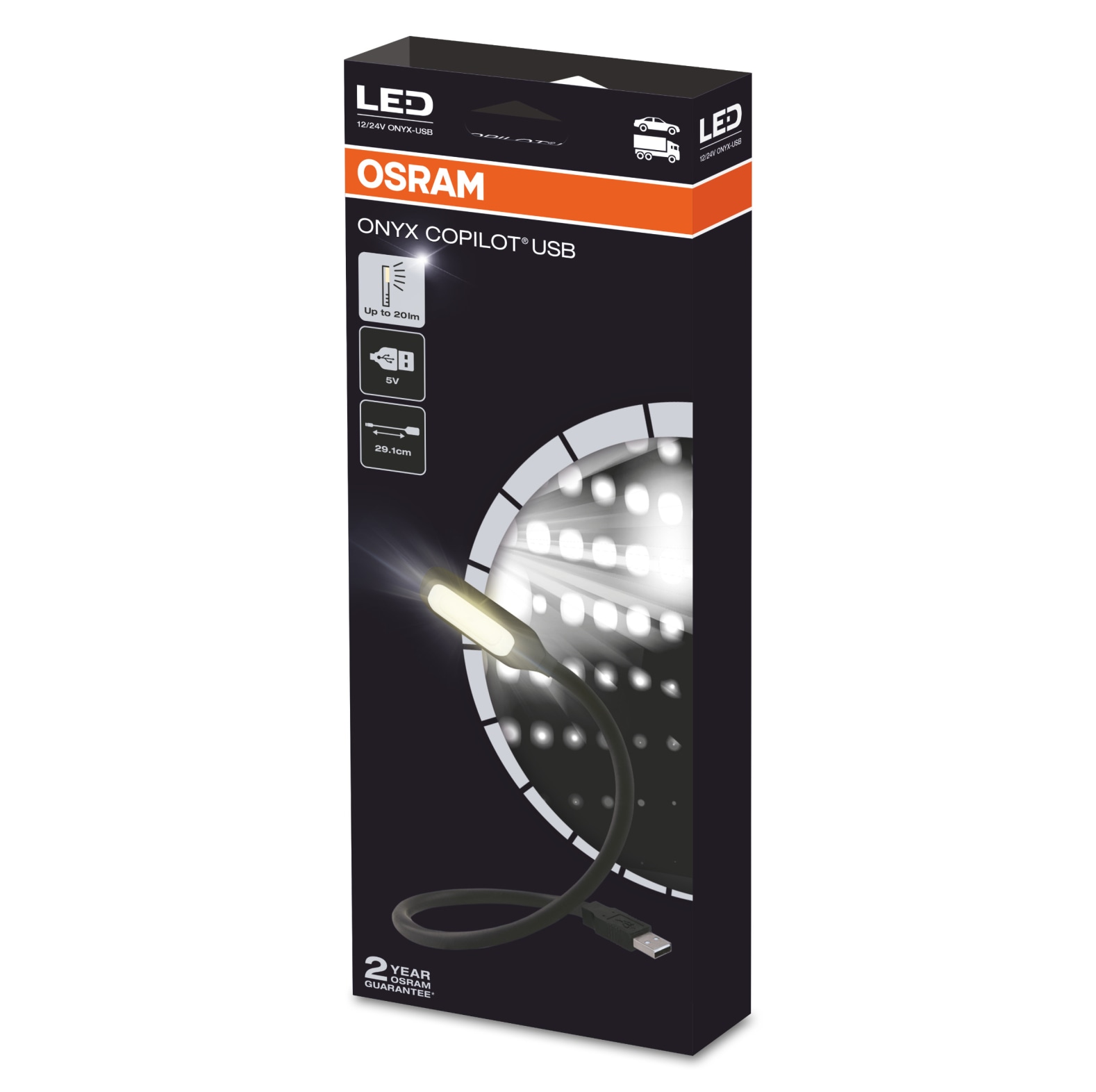 Osram LED Arbeitsleuchte ONYX COPILOT LED-Leselicht mit USB - bei KOX online bestellen | XXASOCOUSB