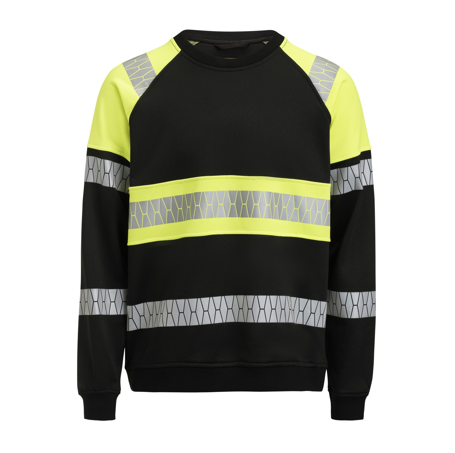 Jobman HiVis-sweatshirt 5224 zwart/geel - bij KOX online bestellen | XXJB5224G