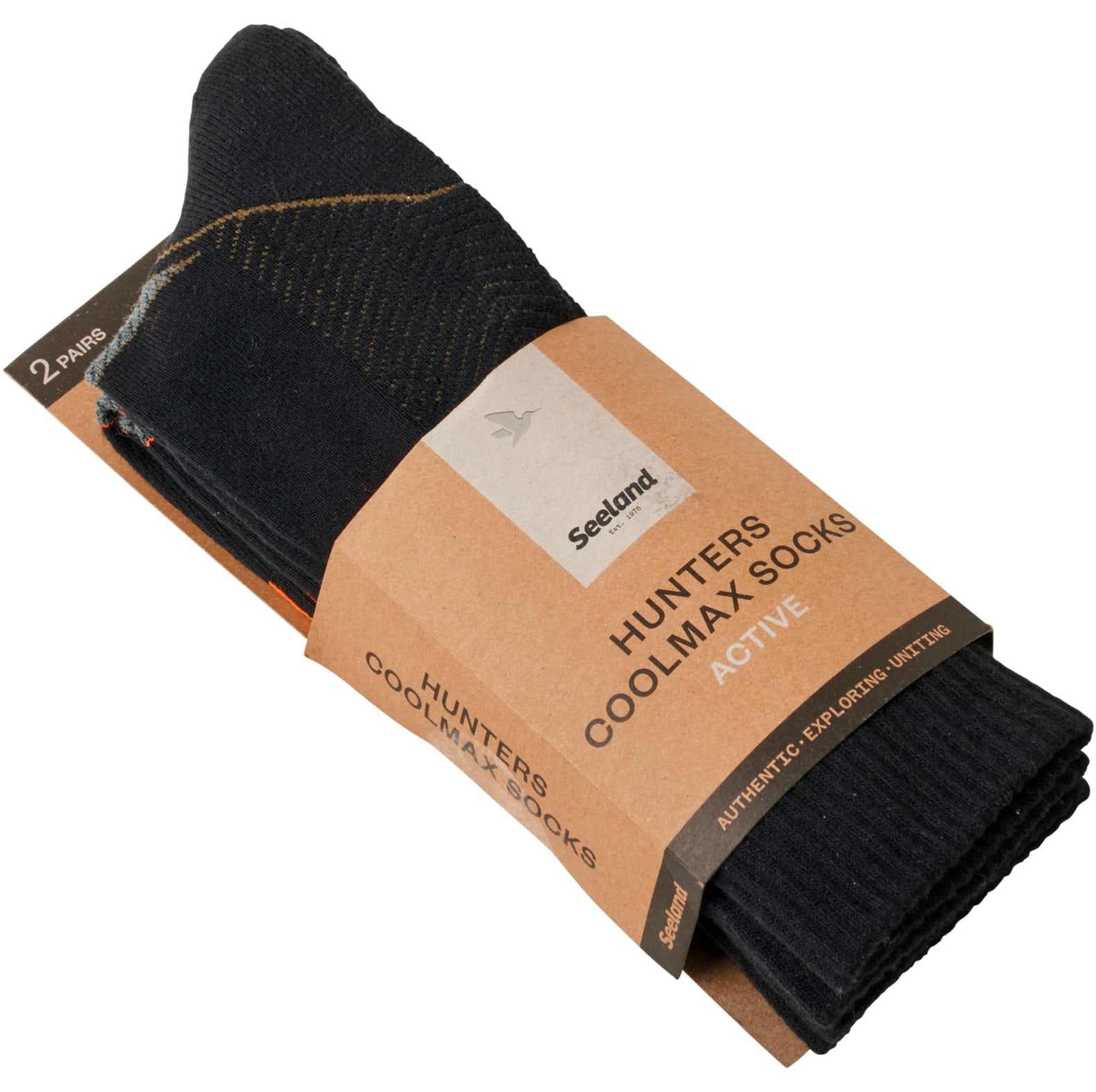 Chaussettes de chasse Seeland Field Coolmax lot de 2 Black/Dark Grey Taille 43-46 - commander en ligne chez KOX | XXSL4321041-43