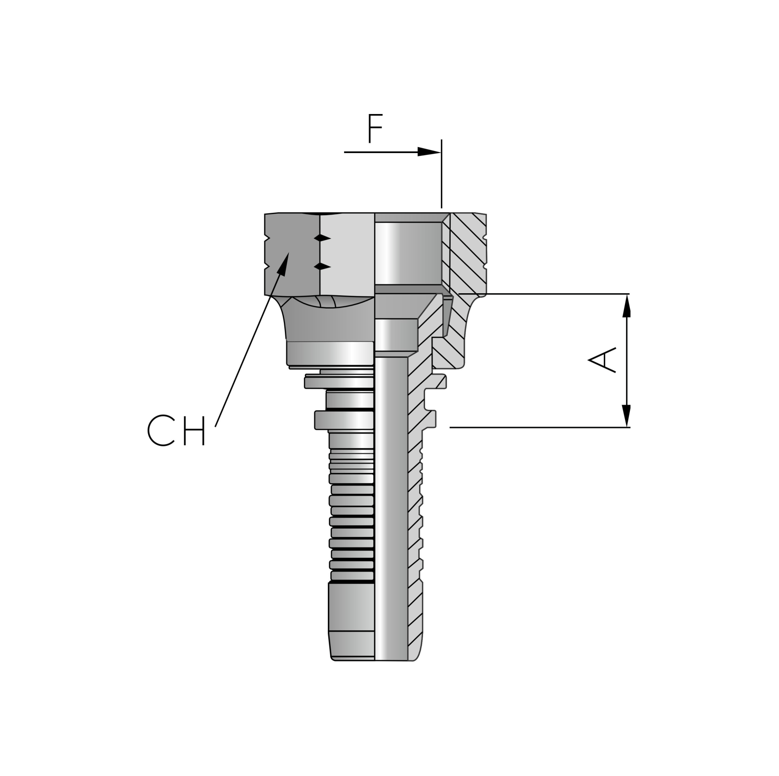  FB Hydraulic Pressnippel JIC - bei KOX online bestellen | XXST4221-0000 