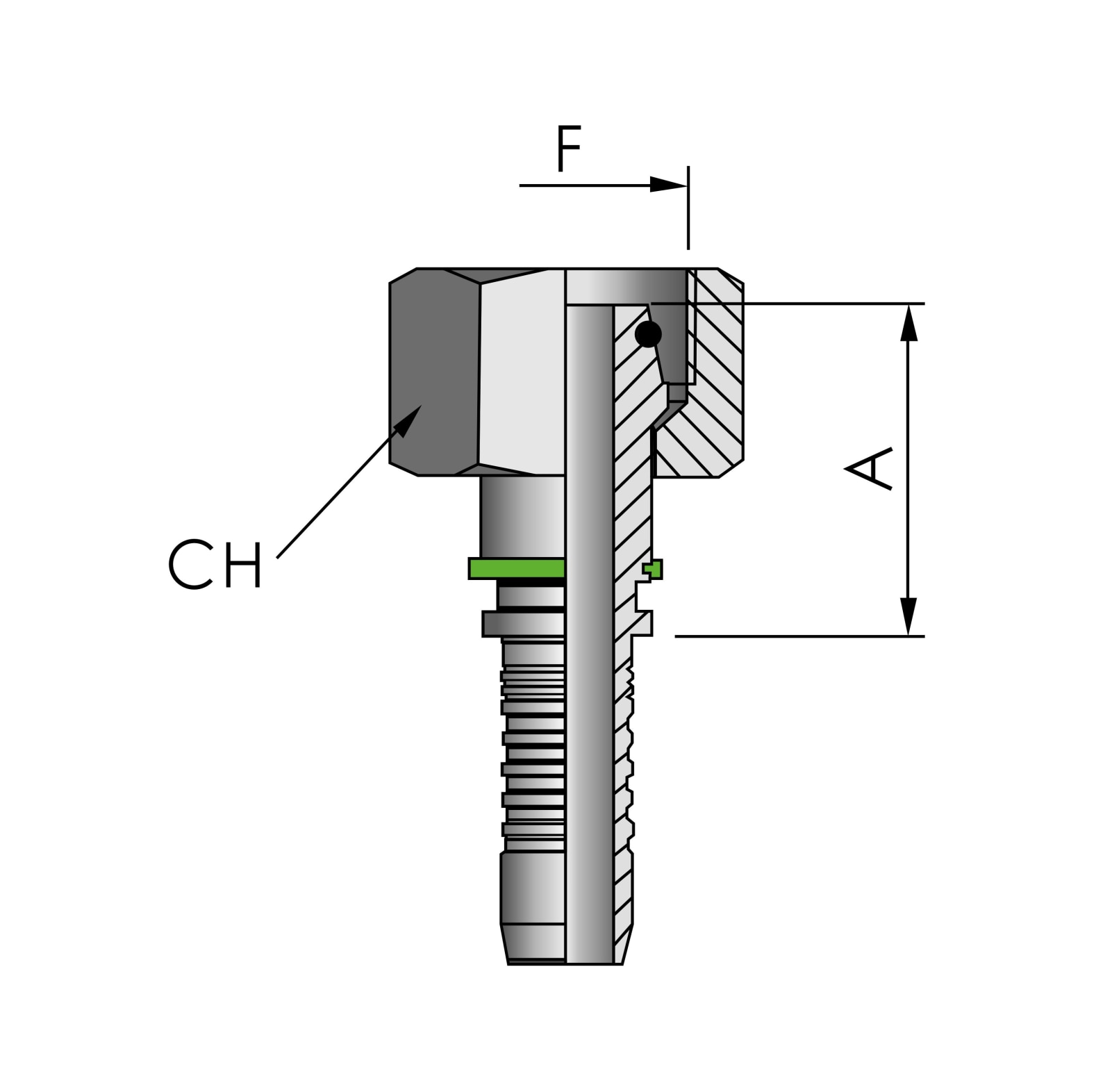 FB Hydraulic Pressnippel DKOS - bei KOX online bestellen | XXST4421-0000