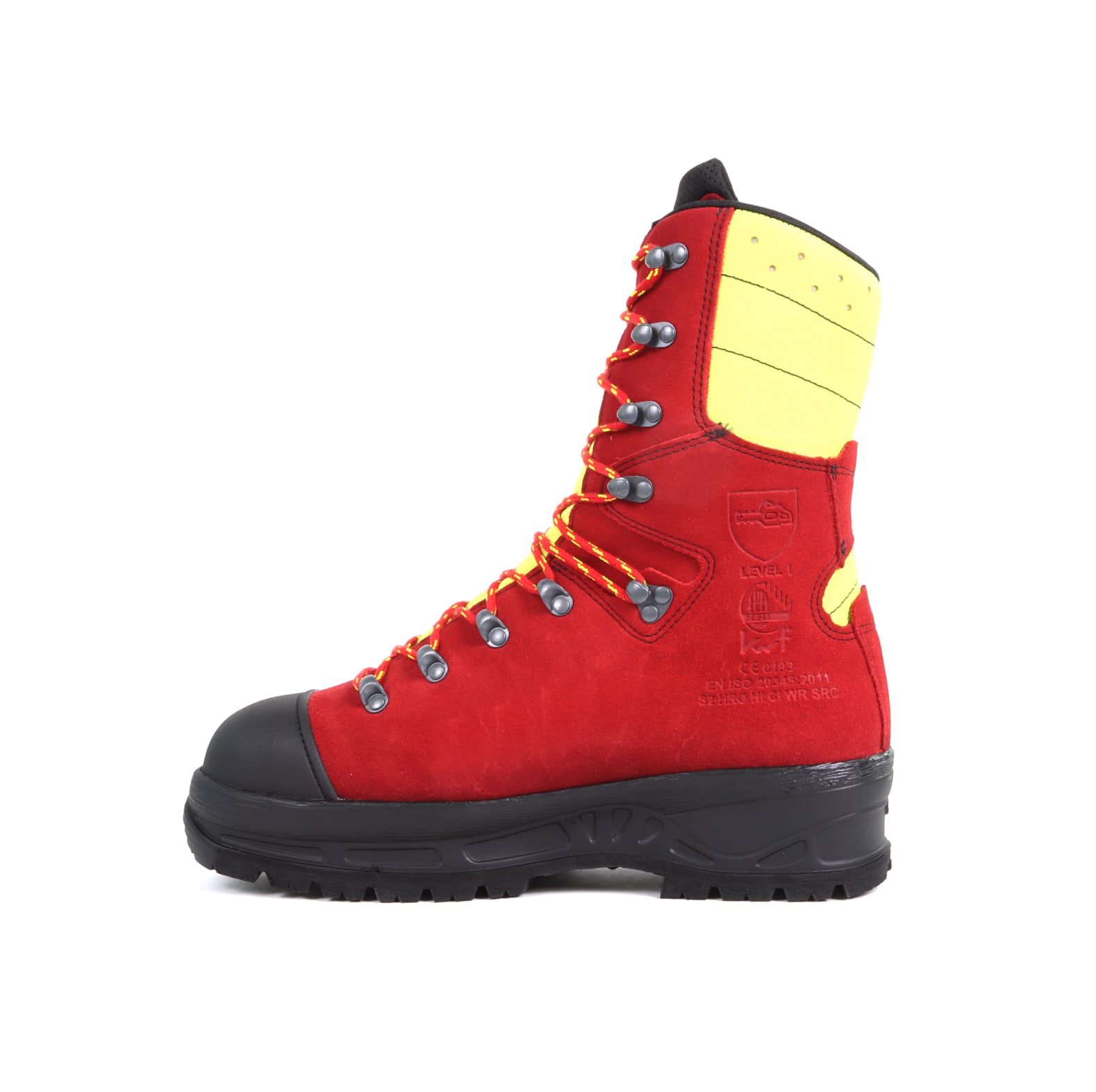 HAIX Protector 2.0 brodequins de protection anti-coupures dition KOX avec Gore-Tex rouge/jaune - commander en ligne chez KOX | XX73135