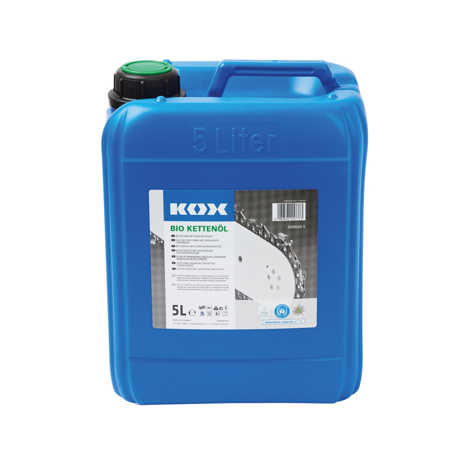  Huile adhrente pour chane de trononneuse KOX Bio 5L - commander en ligne chez KOX | XX9026-5 