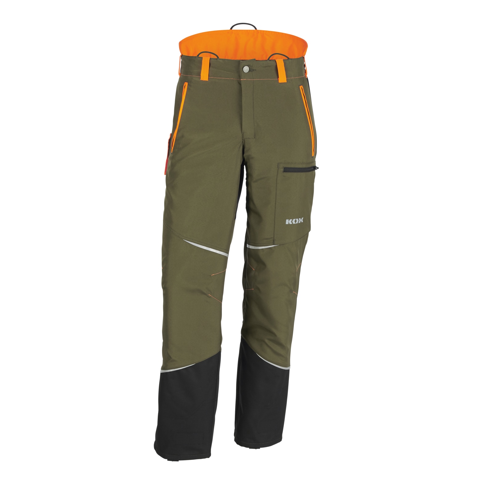 KOX Schnittschutzhose Mistral 3.0 Grn/Orange Gre 29 untersetzt - bei KOX online bestellen | XX71228-29