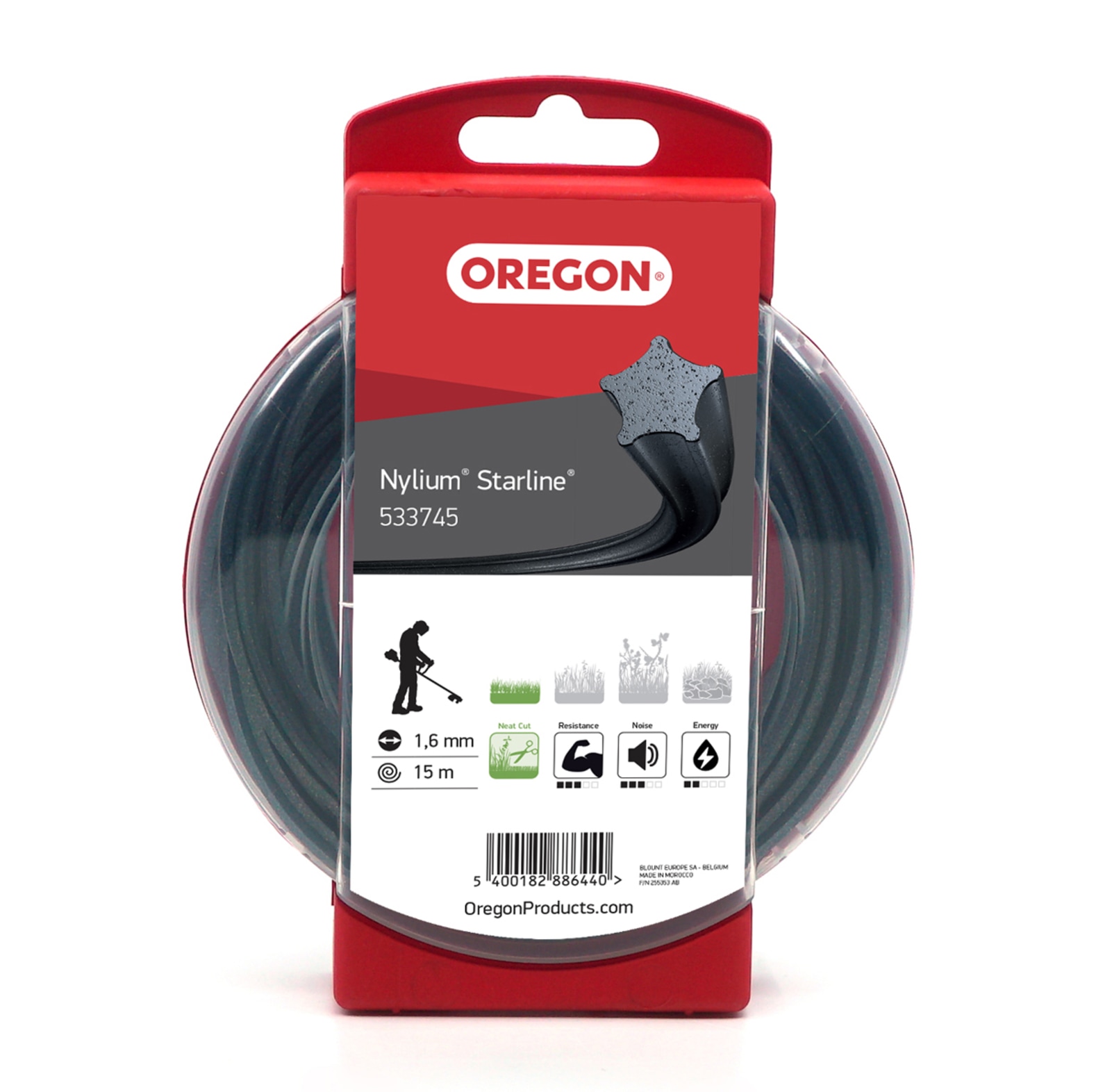 Fil de coupe Oregon Nylium Starline 1, 6 mm de diamtre, longueur 15 m - commander en ligne chez KOX | 533745