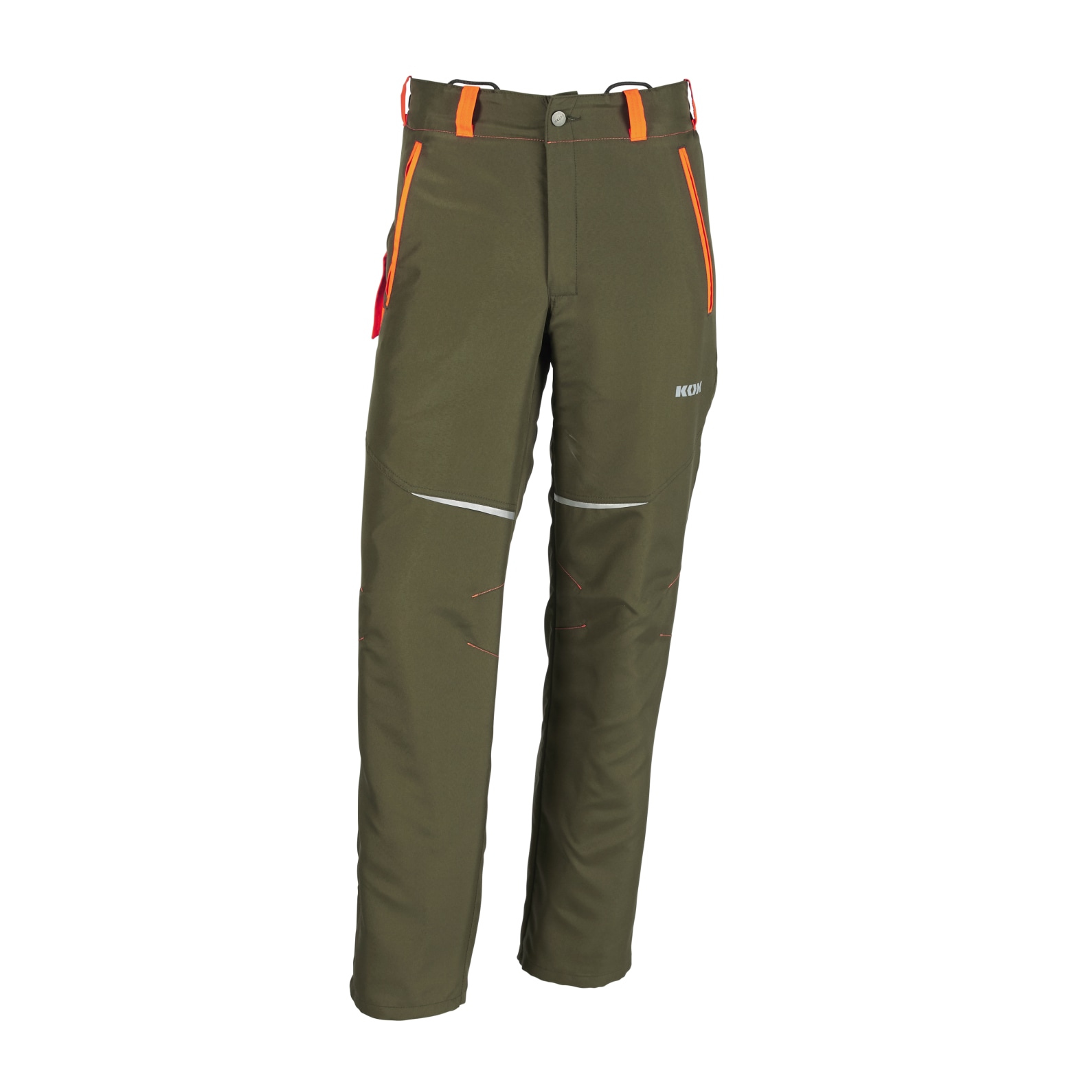 KOX snijbeschermingsbroek Vento 3.0 groen/oranje - bij KOX online bestellen | XX71227