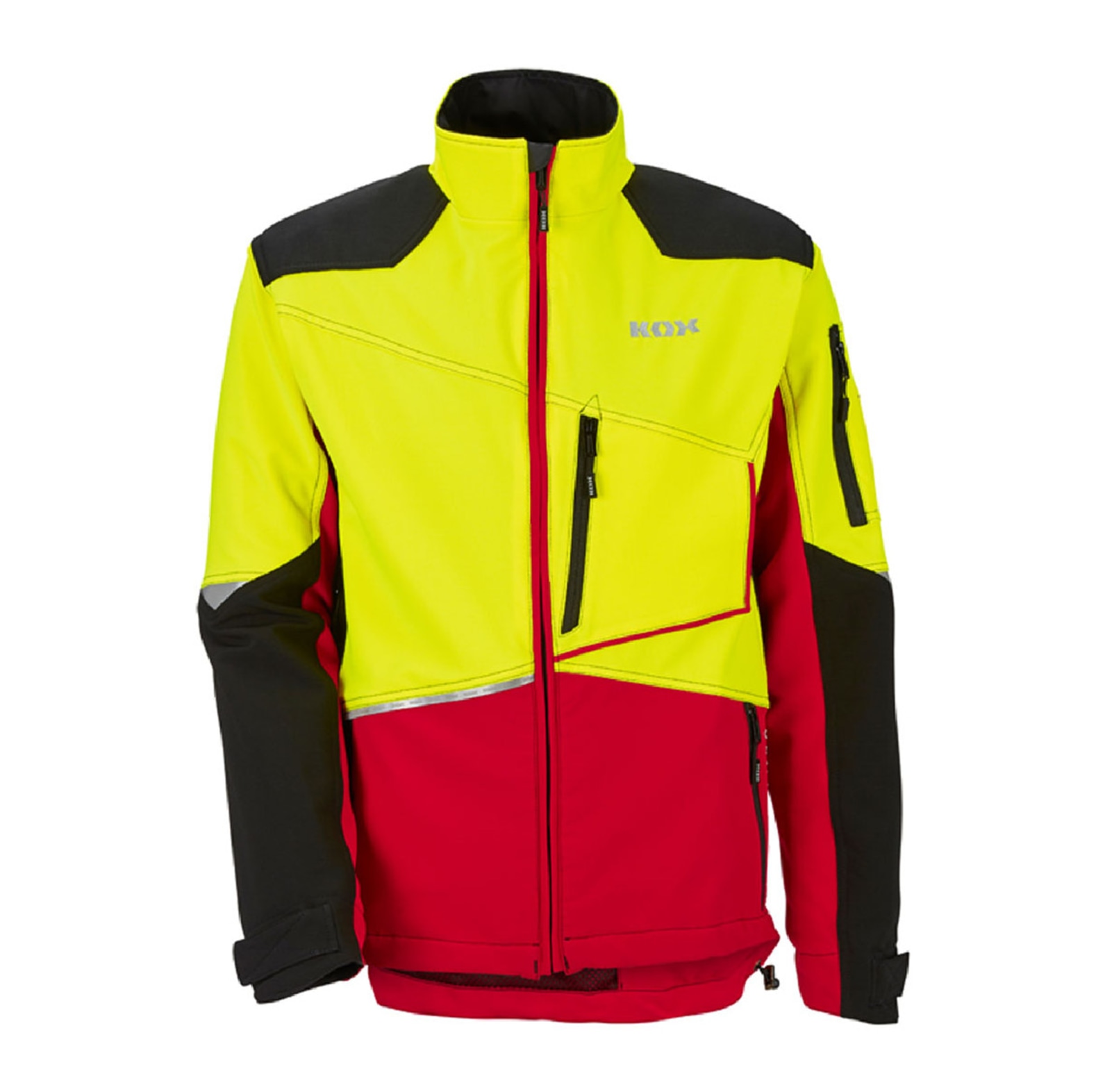 Veste forestire Stretch Elch 2.0 KOX rouge/jaune - commander en ligne chez KOX | XX71420