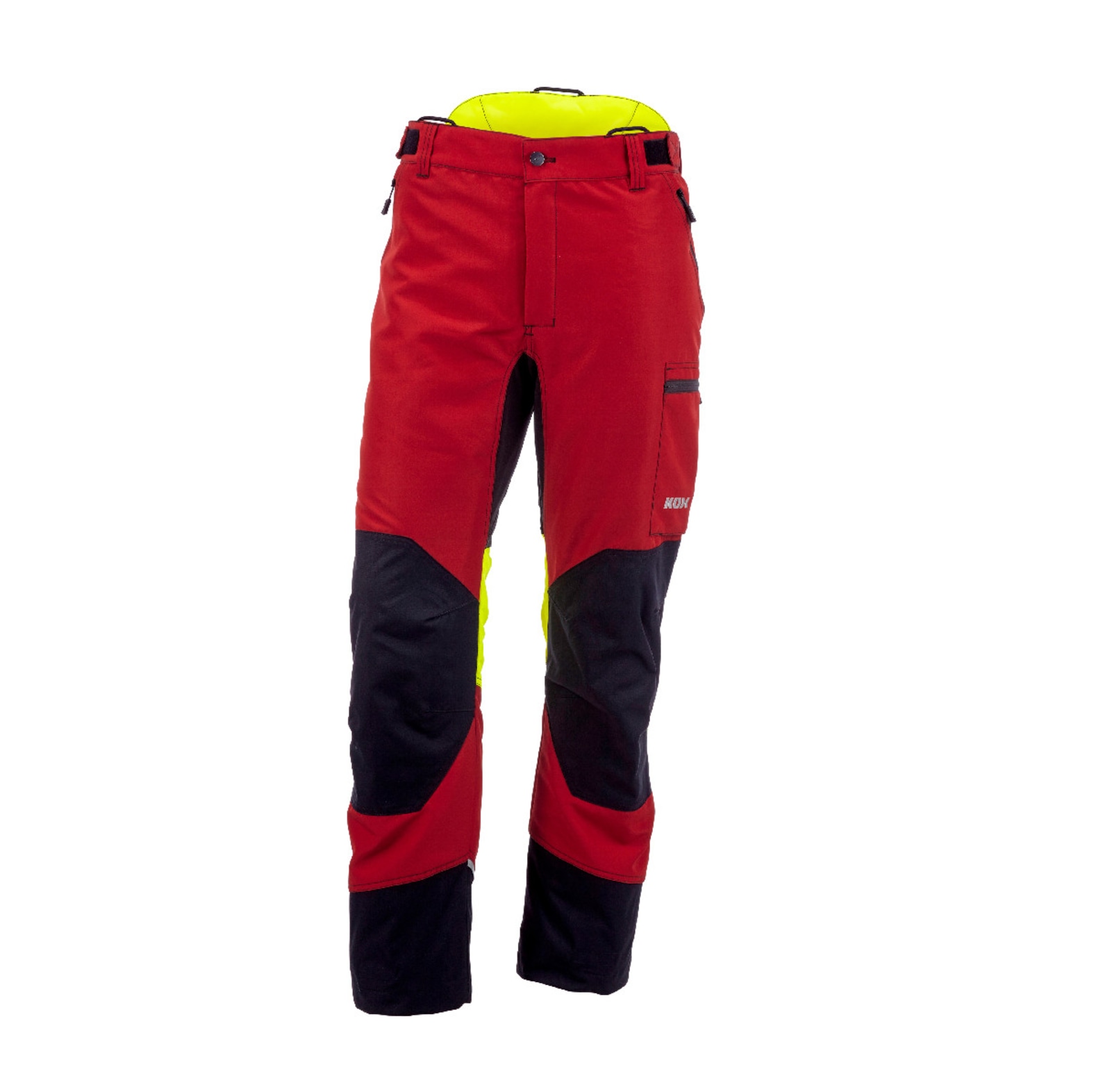 KOX Schnittschutzhose Duro 3.0 Rot/Gelb Gre 29 untersetzt - bei KOX online bestellen | XX71233-29