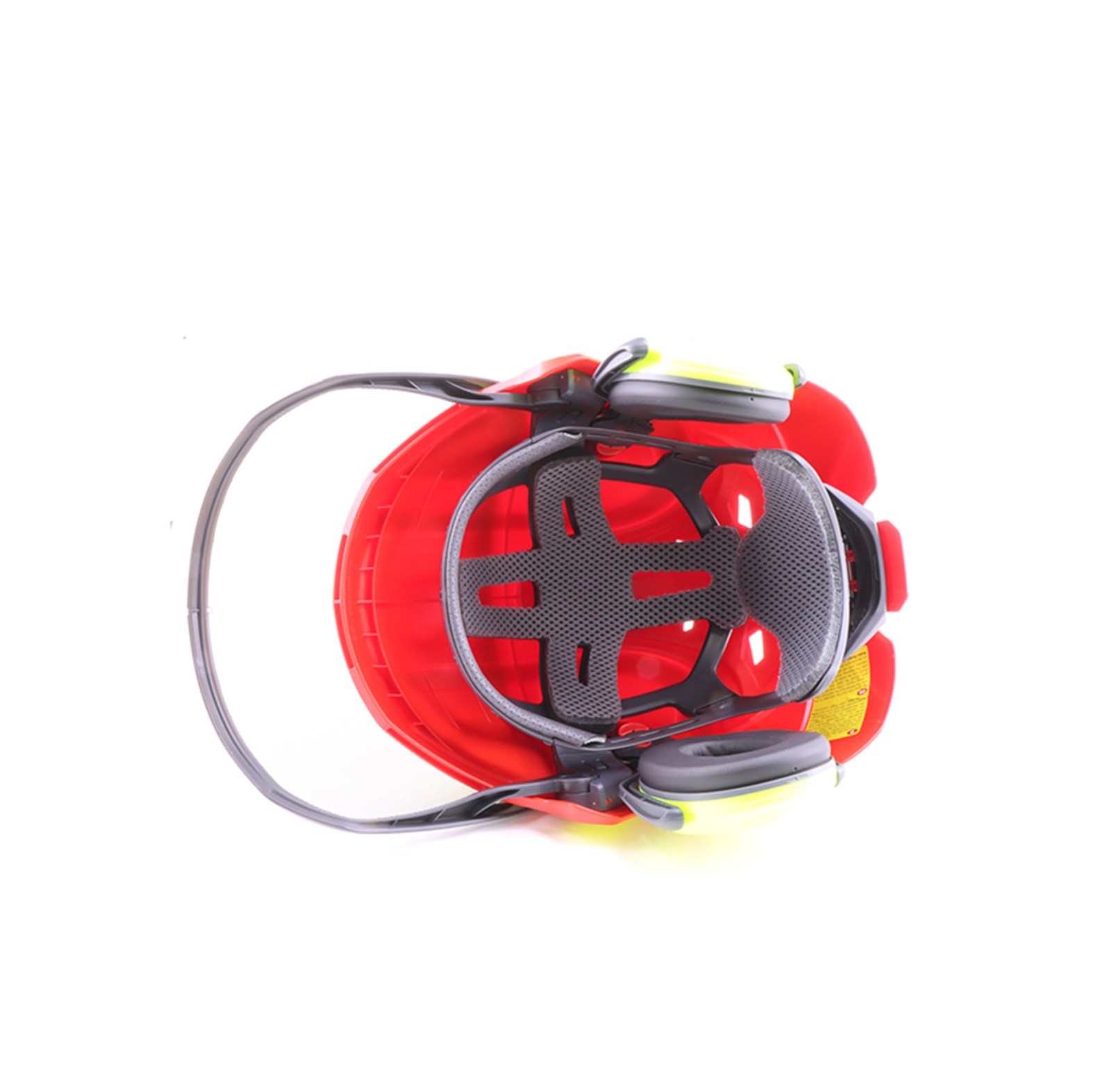 PROTOS bosbouwhelm / veiligheidshelm met gehoorbescherming en vizier Integral forest rood/geel - bij KOX online bestellen | XX74110