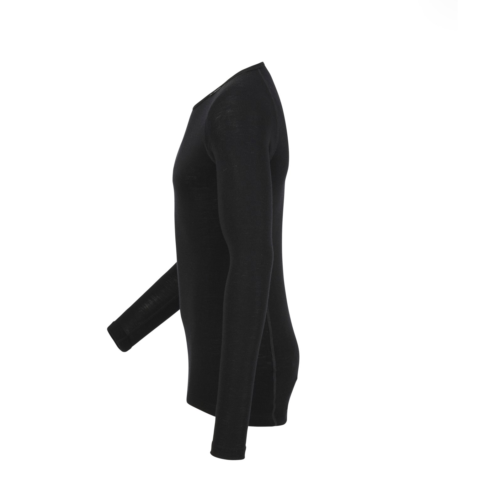 Woolpower Crewneck LITE Rundhalshemd / Merino Shirt langarm Black - bei KOX online bestellen | XXWP7111S