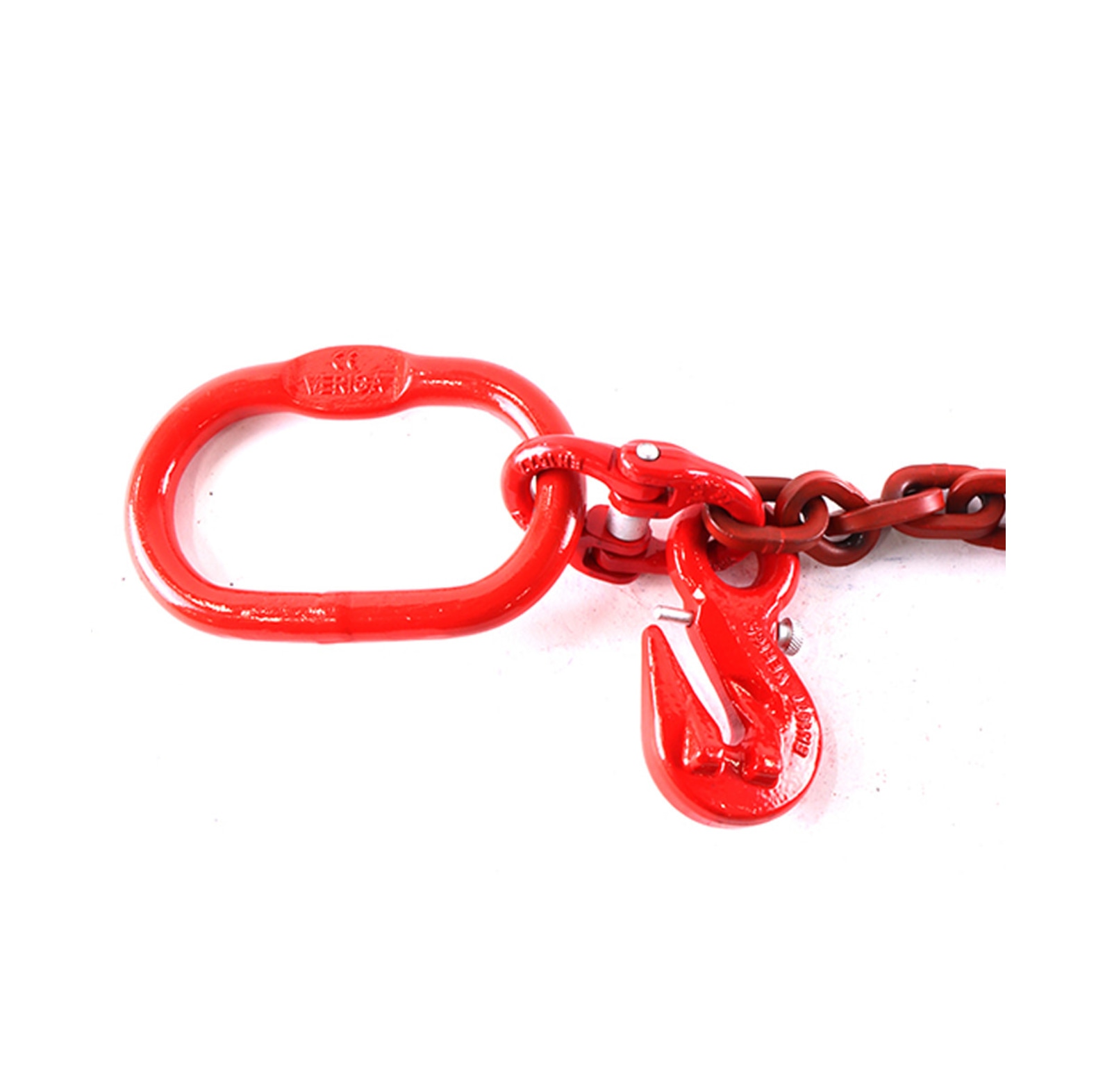 Vierkante ketting met tiljukhaak en ophangschakel kwaliteit 8 toelaatbare trekkracht LC 3250 daN, lengte 2, 5 m, ketting  7 mm - bij KOX online bestellen | XXGLKRSV-07-25