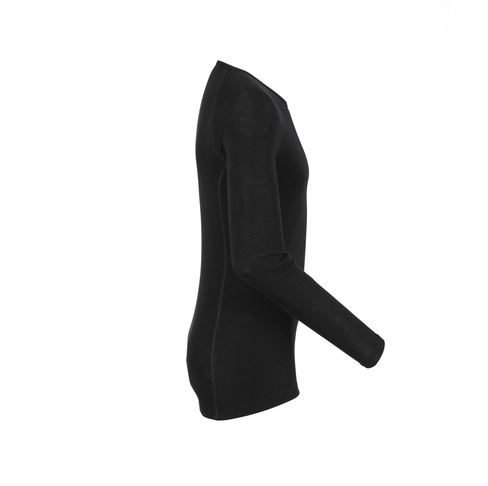 Woolpower Crewneck LITE Rundhalshemd / Merino Shirt langarm Black - bei KOX online bestellen | XXWP7111S
