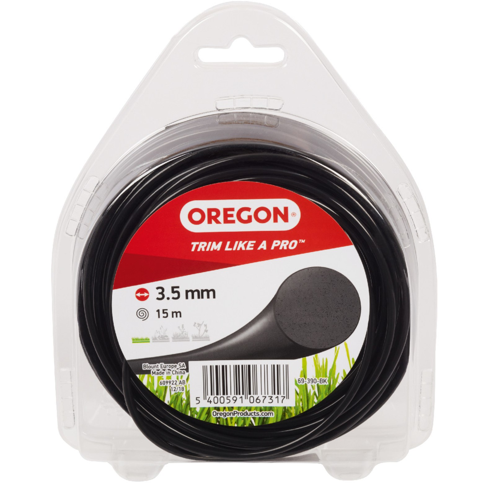  Oregon coloured Line maaidraad 3, 0 mm diameter, 15 m lengte - bij KOX online bestellen | 69-390-BK 