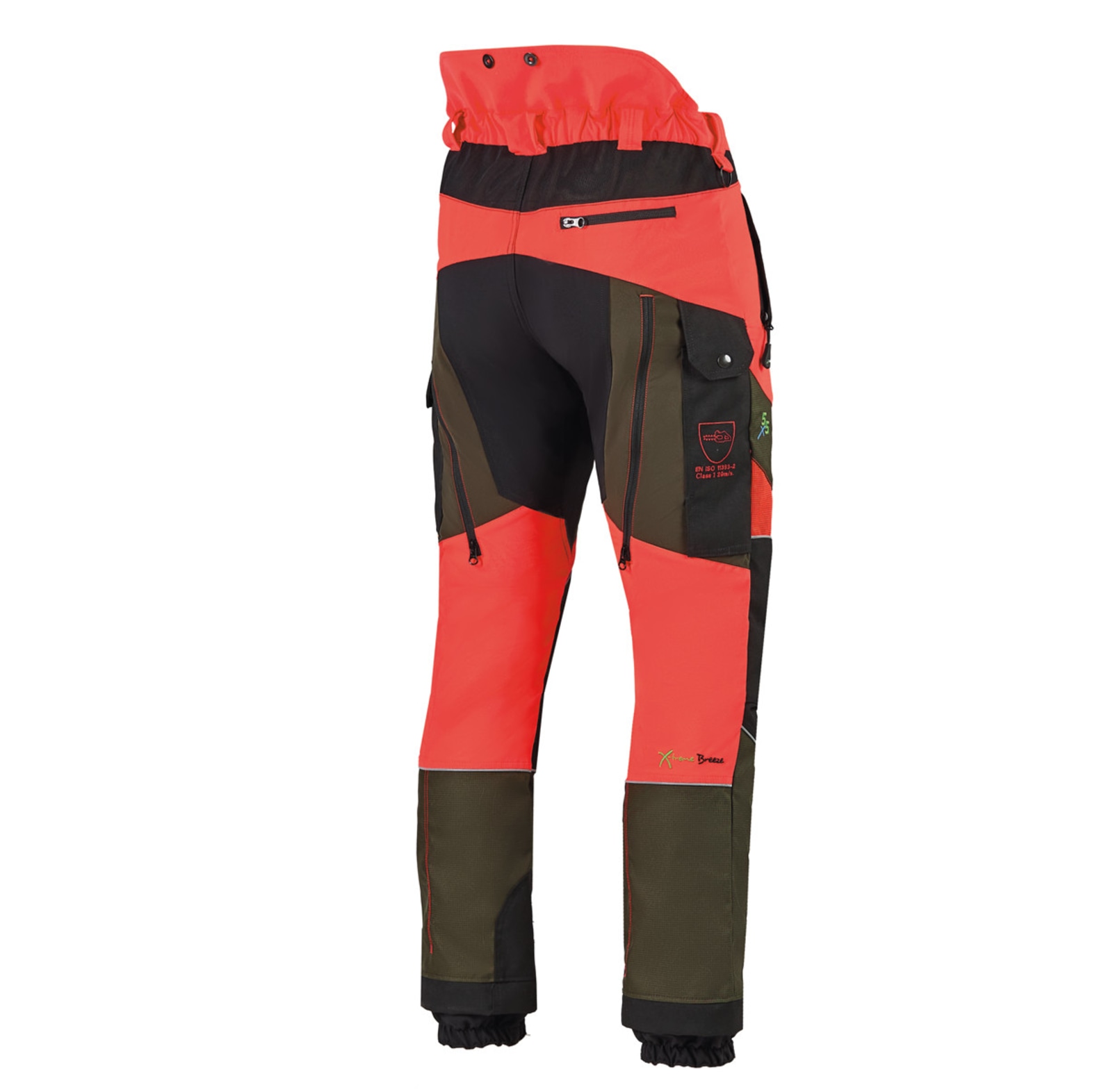 PSS Schnittschutzhose X-treme Breeze Neonrot/Grn Gre 102 schlank und gro - bei KOX online bestellen | XX71230-102