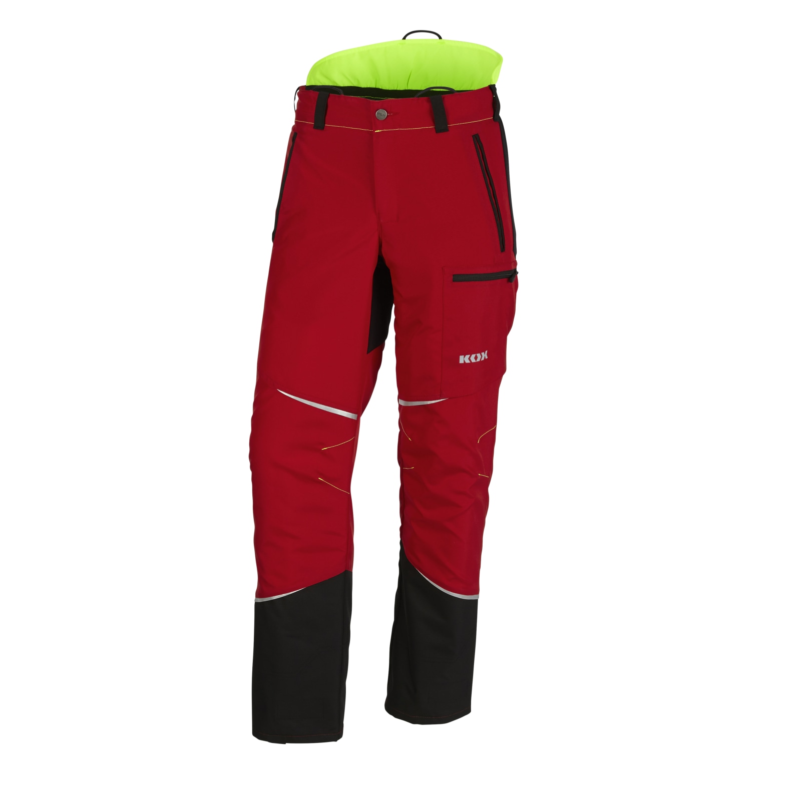  KOX Schnittschutzhose Mistral 3.0 Rot/Gelb Gre 29 untersetzt - bei KOX online bestellen | XX71229-29 