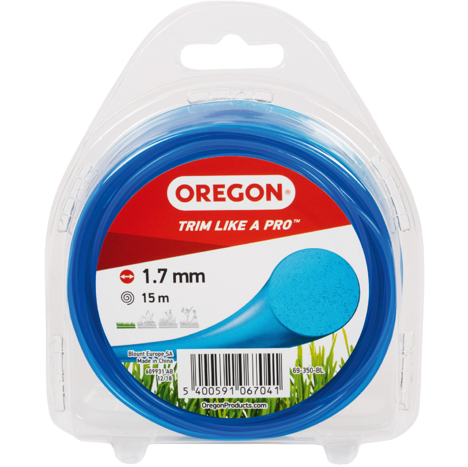  Oregon coloured Line maaidraad 1, 7 mm diameter, 15 m lengte - bij KOX online bestellen | 69-350-BL 