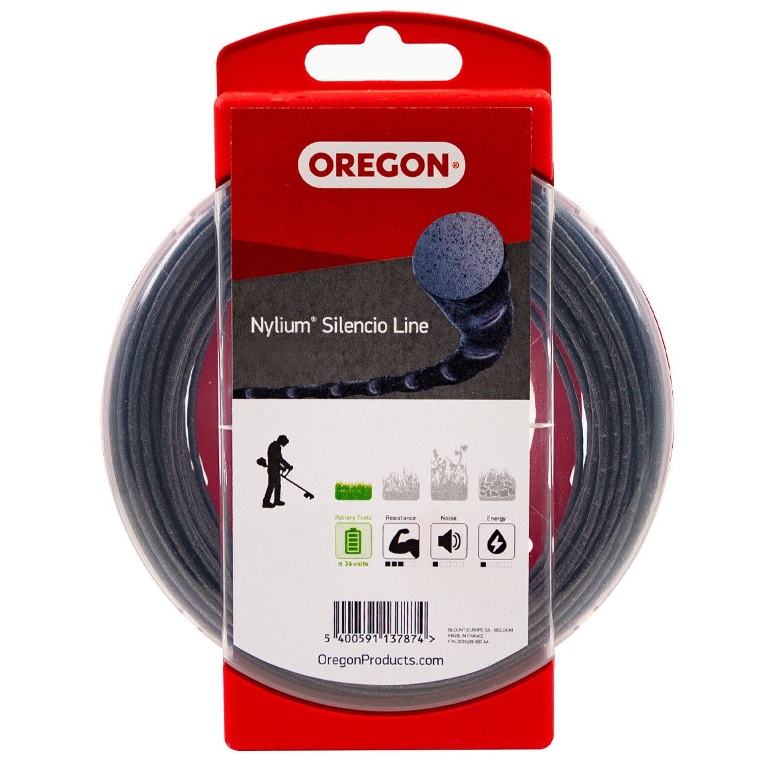  Oregon Nylium Silencio bosmaaierdraad 1, 6 mm diameter, 15 m lengte - bij KOX online bestellen | 800001 