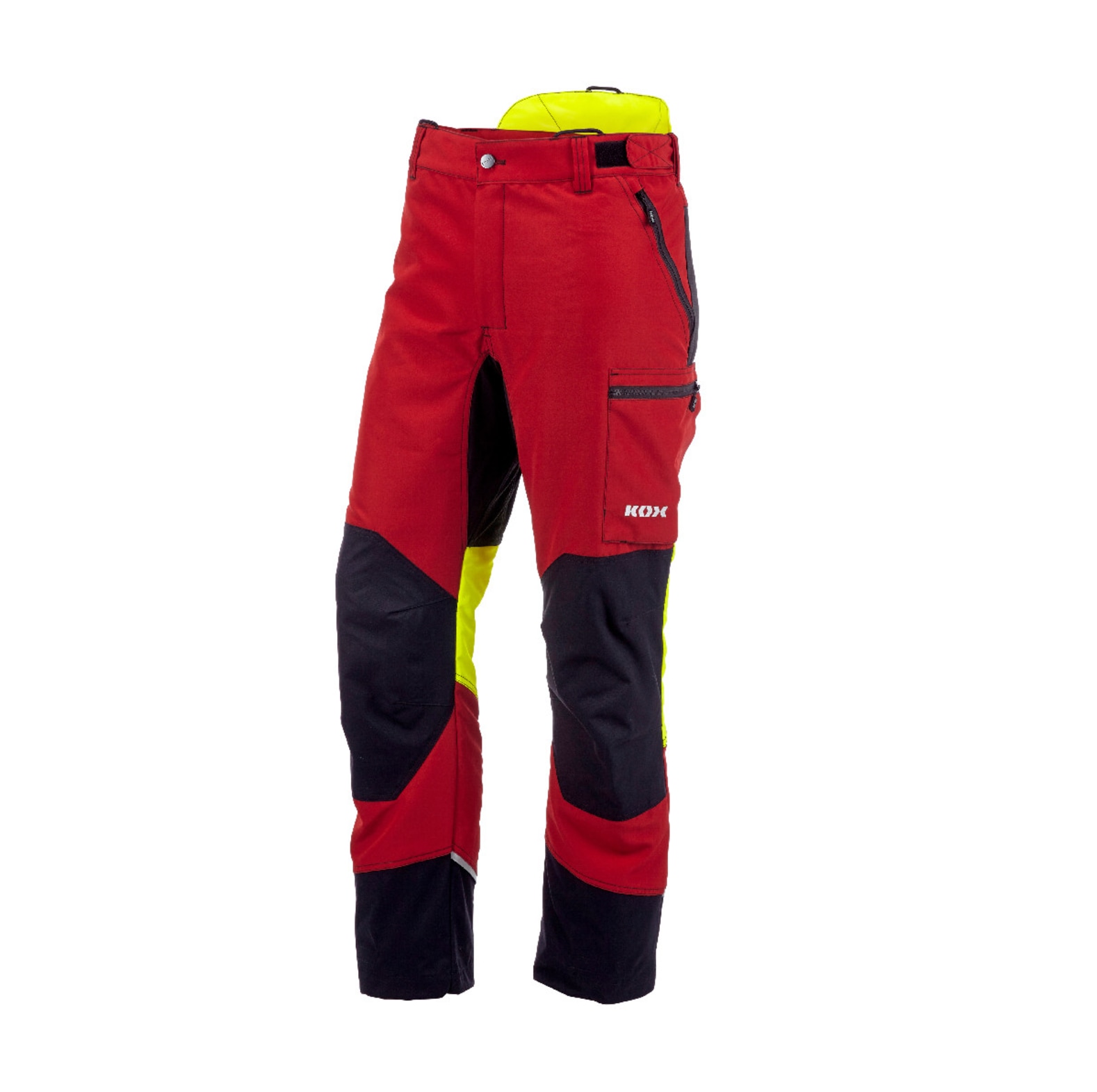  KOX Schnittschutzhose Duro 3.0 Rot/Gelb Gre 29 untersetzt - bei KOX online bestellen | XX71233-29 