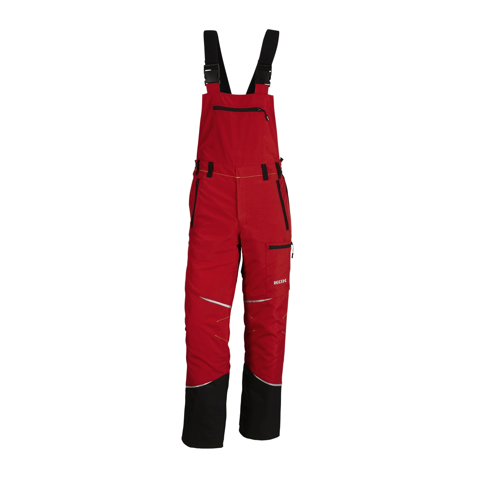 Salopette de protection anti-coupures KOX Mistral 3.0 rouge/jaune - commander en ligne chez KOX | XX71114