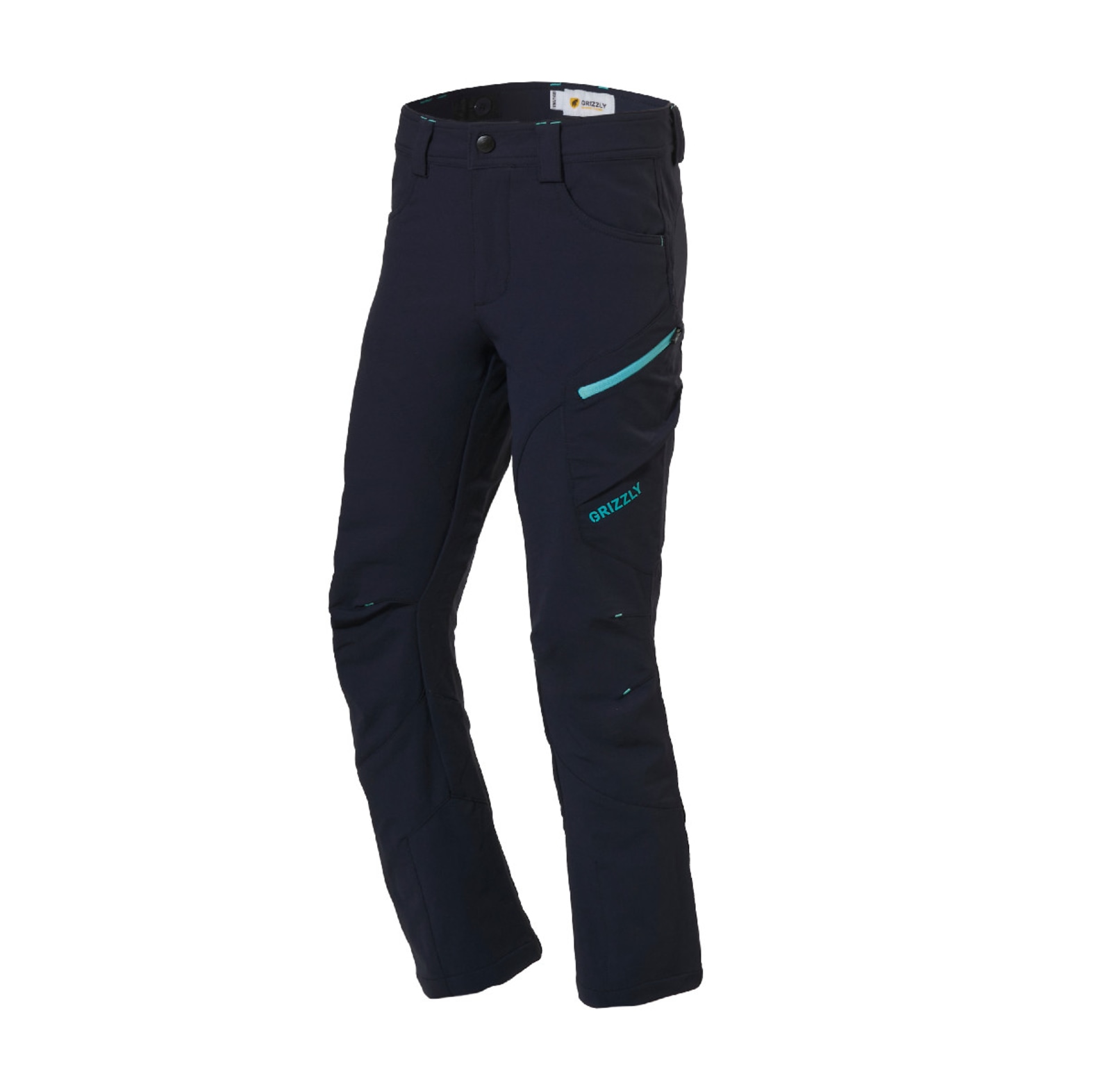  Grizzly Kinder Zeckenschutz-Outdoorhose Montreal navy/trkis - bei KOX online bestellen | XX78220 