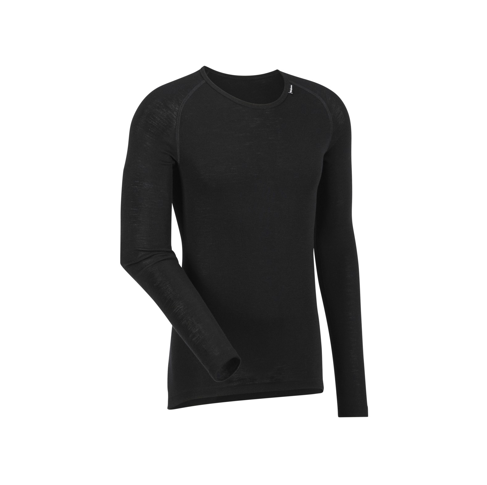  Woolpower Crewneck LITE Rundhalshemd / Merino Shirt langarm Black - bei KOX online bestellen | XXWP7111S 
