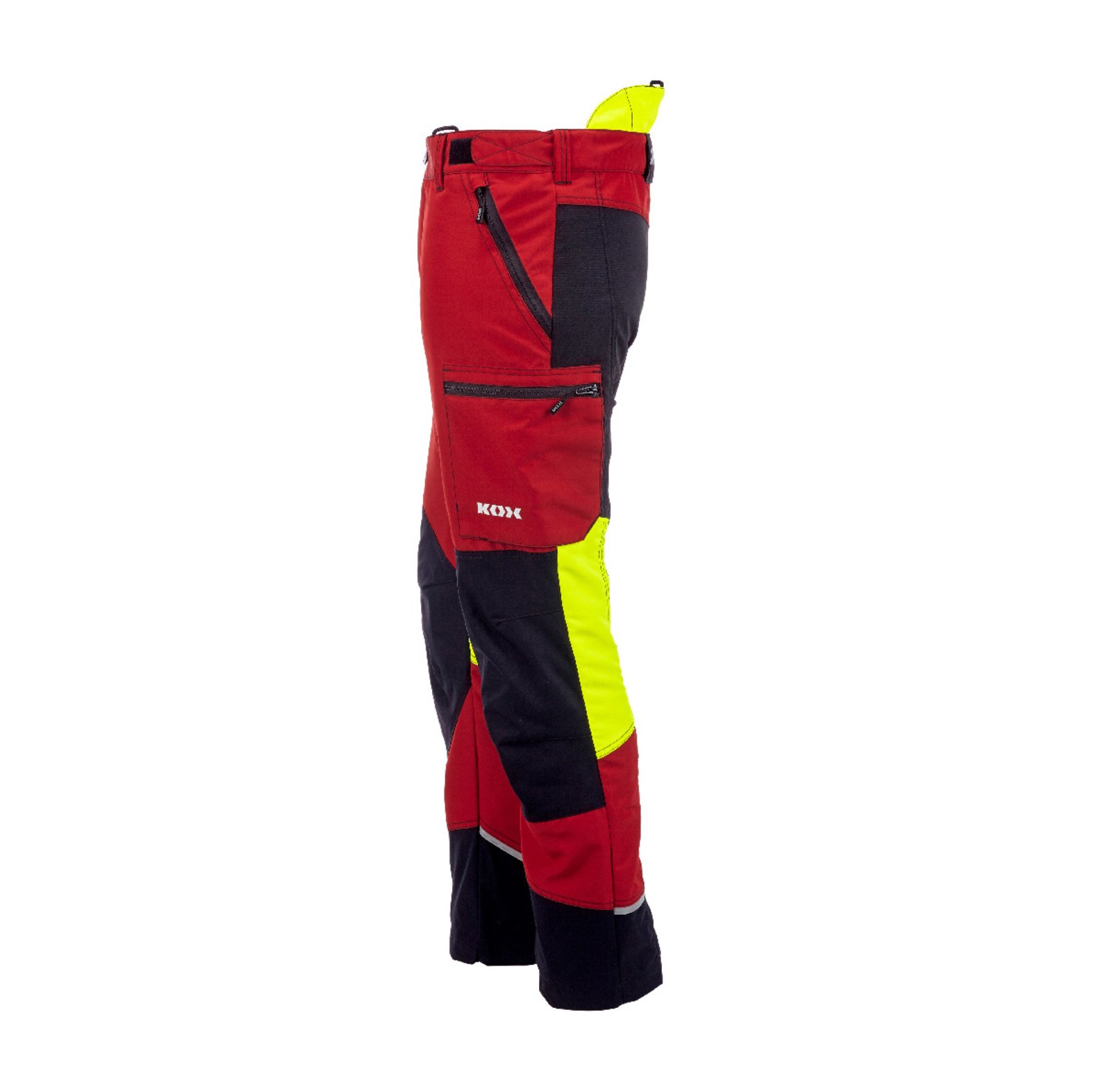 KOX Schnittschutzhose Duro 3.0 Rot/Gelb Gre 29 untersetzt - bei KOX online bestellen | XX71233-29