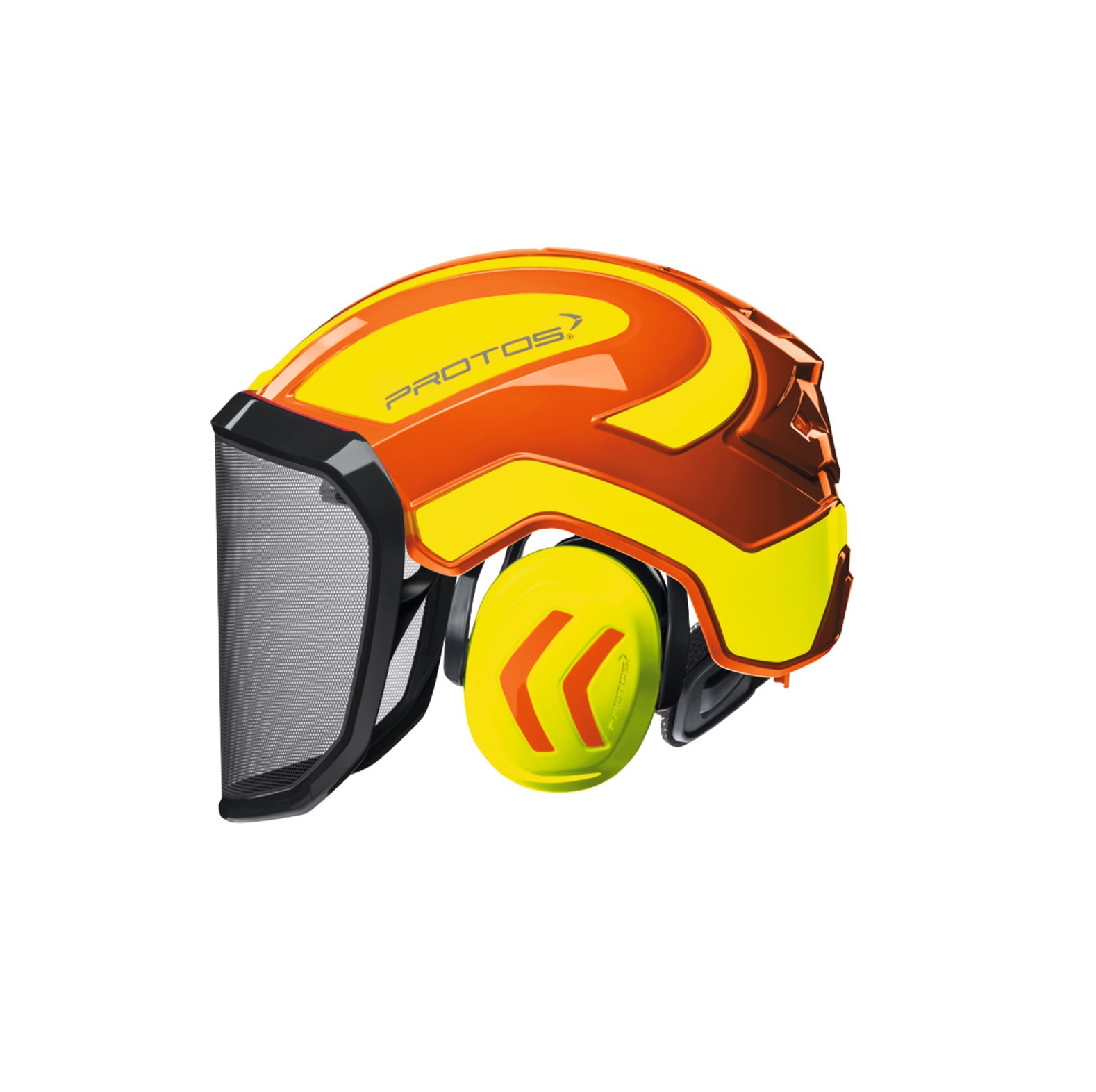  PROTOS Casque forestier/casque de protection KOX Edition avec protection auditive et visire Integral Forest Orange/Jaune - commander en ligne chez KOX | XX74112 