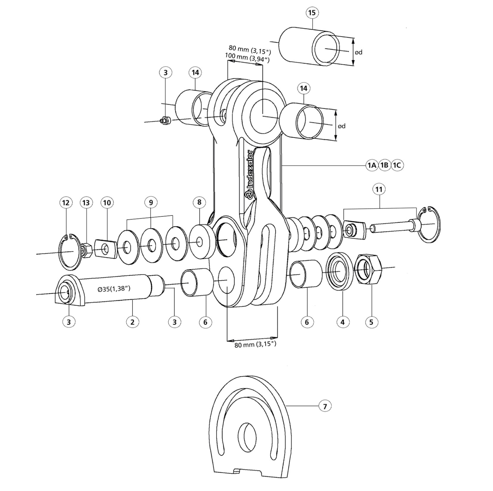 Indexator Pendelbremse 80-80 HD - bei KOX online bestellen | XXIN5006603