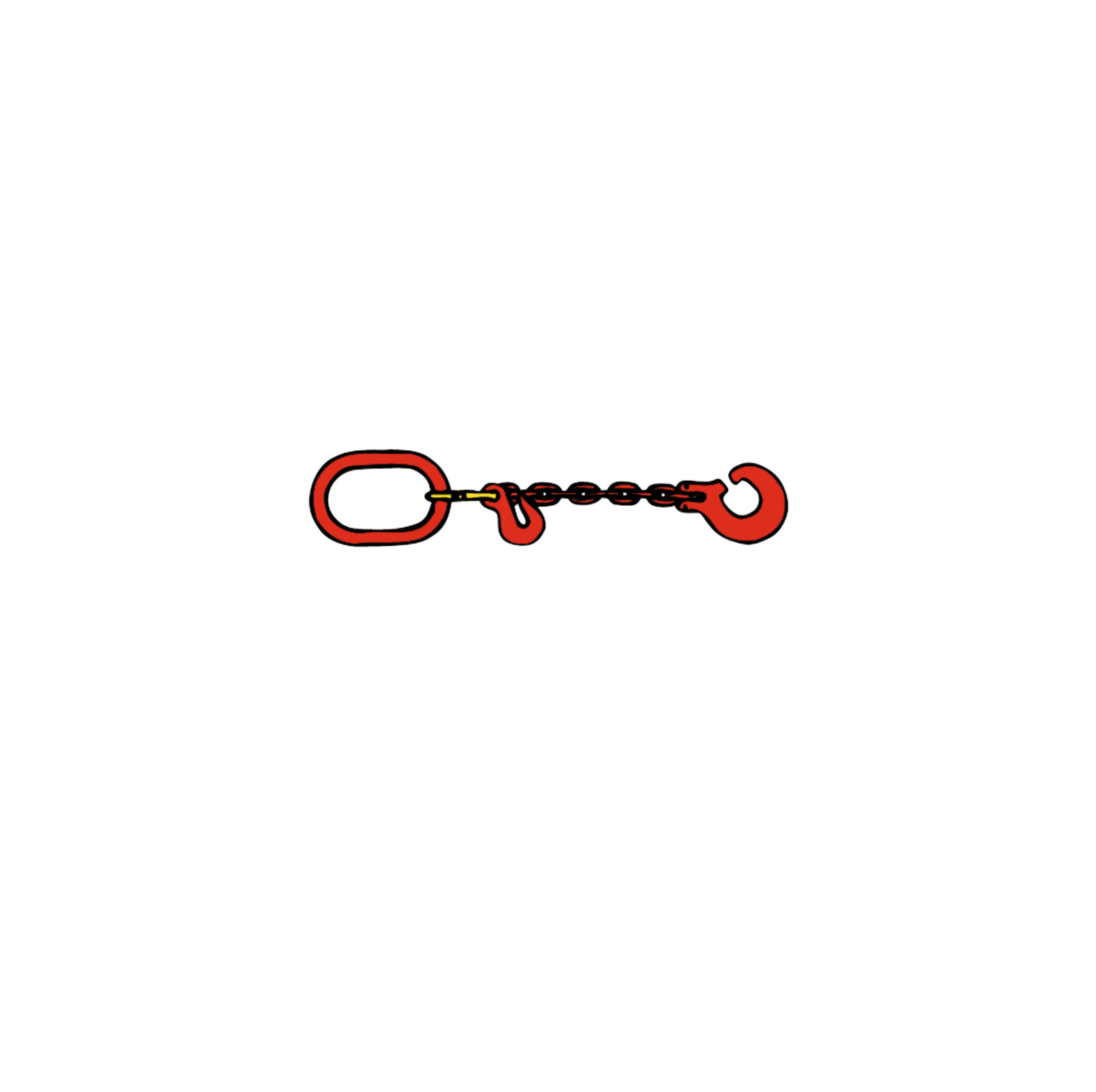 Chane  maillons carrs avec crochet  boucles et maillon de suspension, qualit 8, force de traction admissible LC 4500 daN, longueur 2, 5 m, chane  8 mm - commander en ligne chez KOX | XXGLKRSV-08-25 