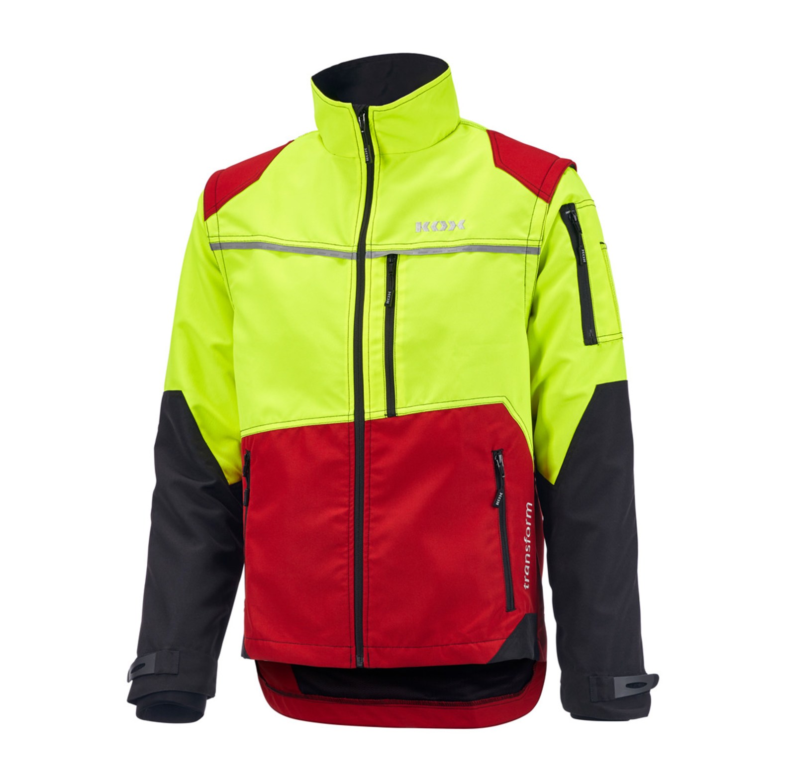  KOX bosbouwjas Transform rood/geel - bij KOX online bestellen | XX71431 