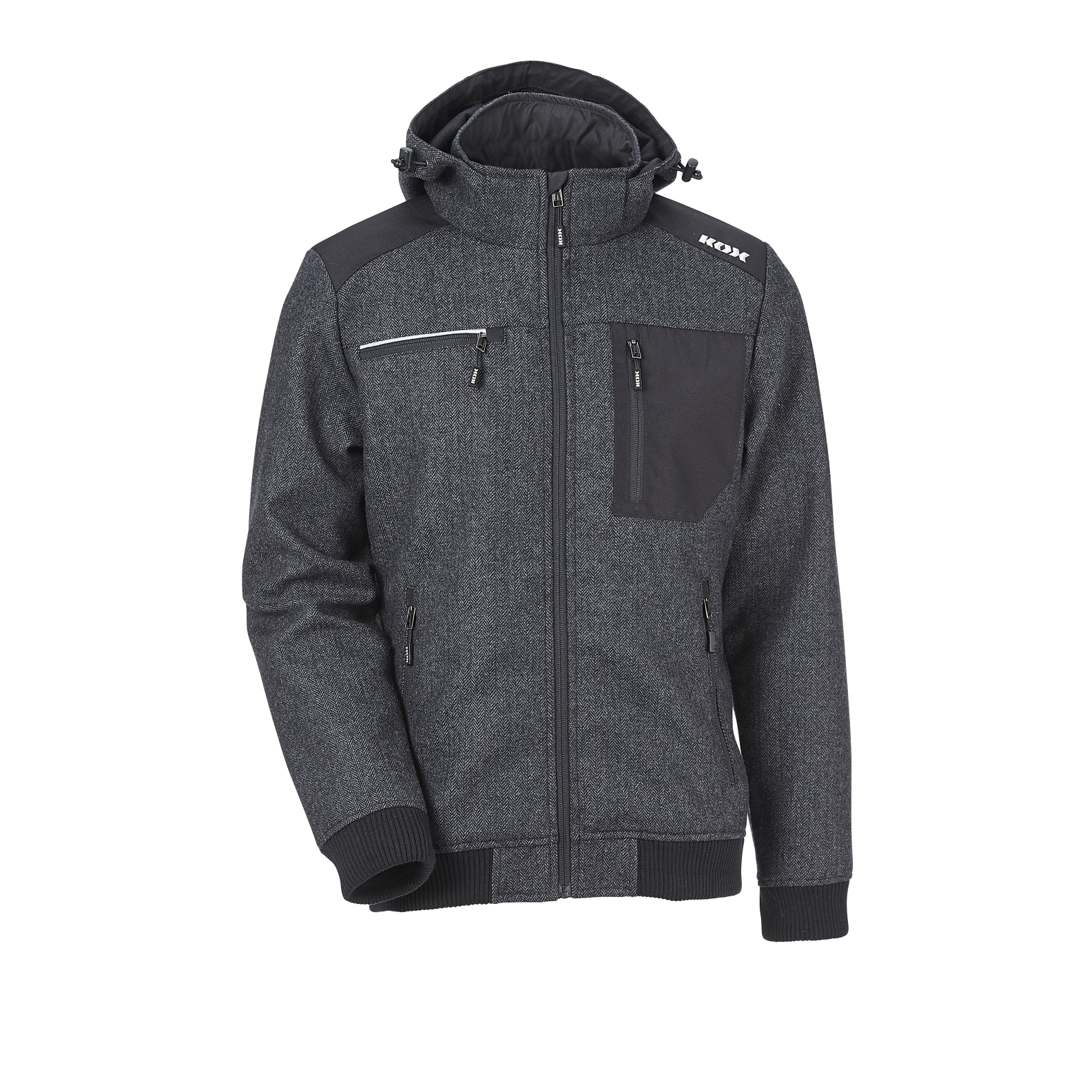 KOX Tweed Jacke Grau/Schwarz Gre 3XL - bei KOX online bestellen | XX76125-06